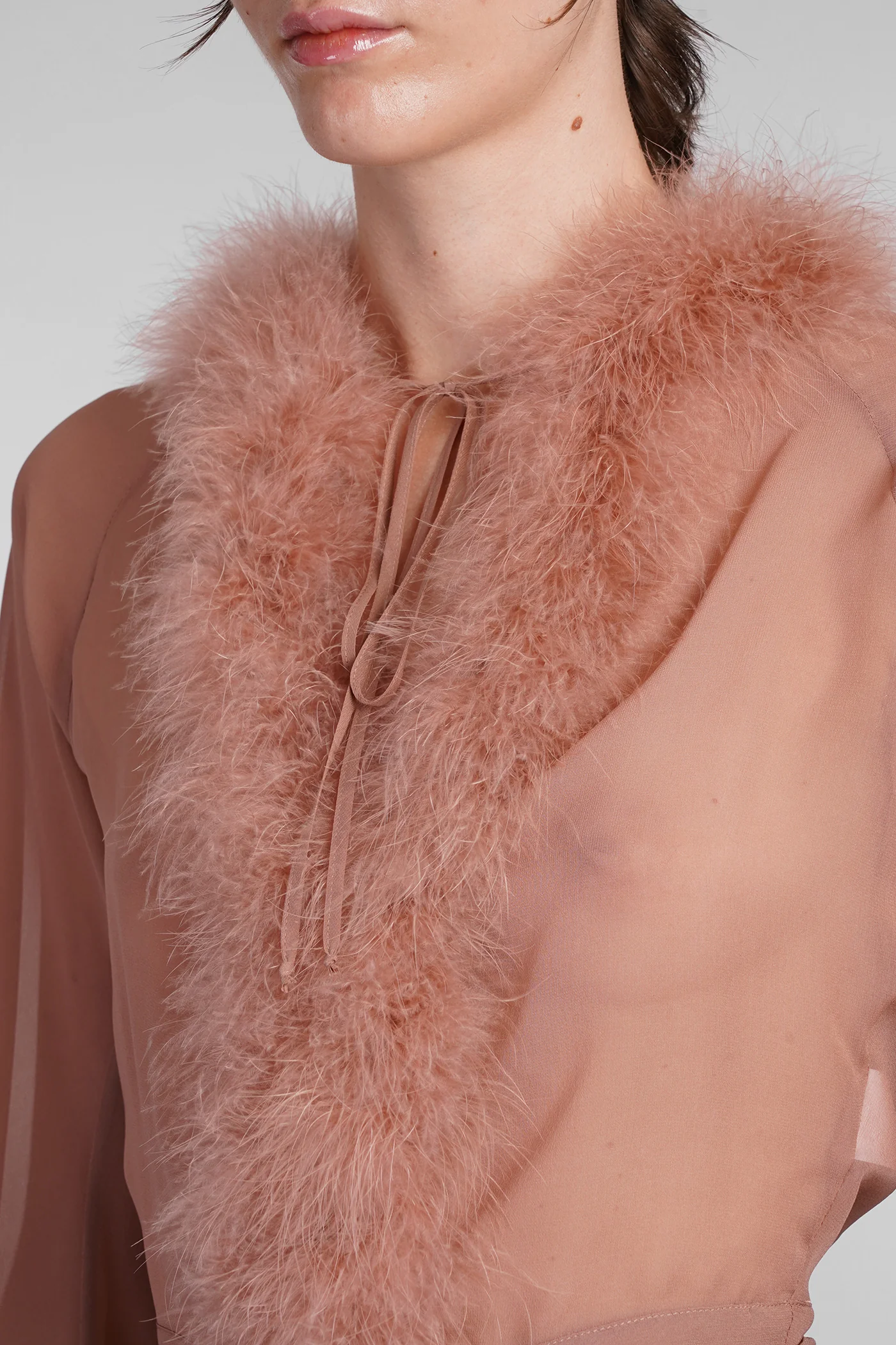 Blouse in rose-pink silk - Image 5