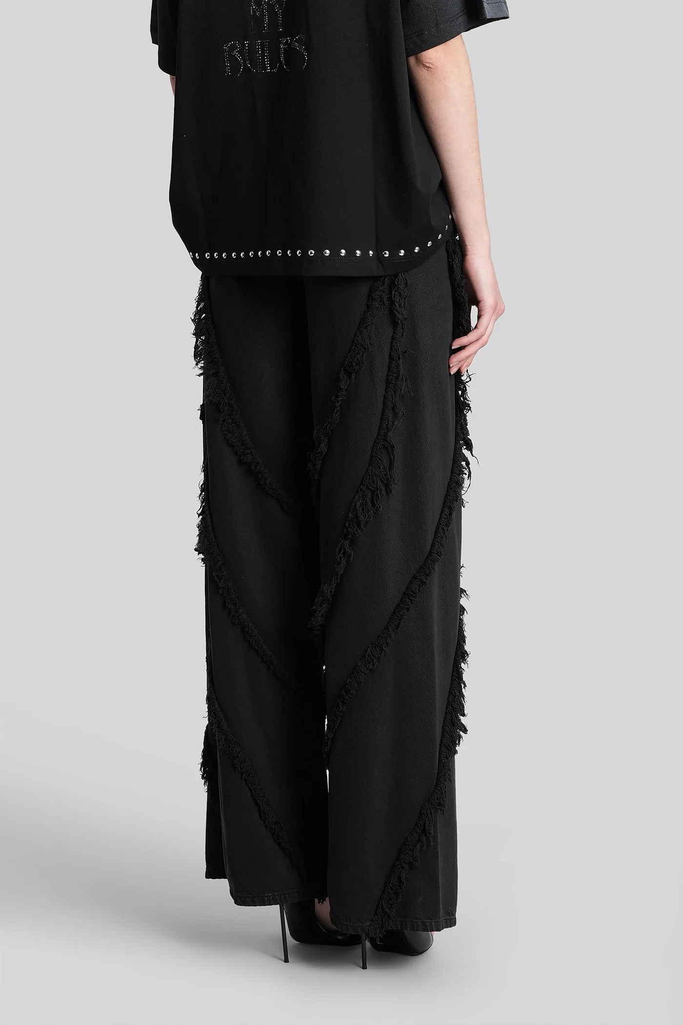 Jeans in black cotton - Image 3