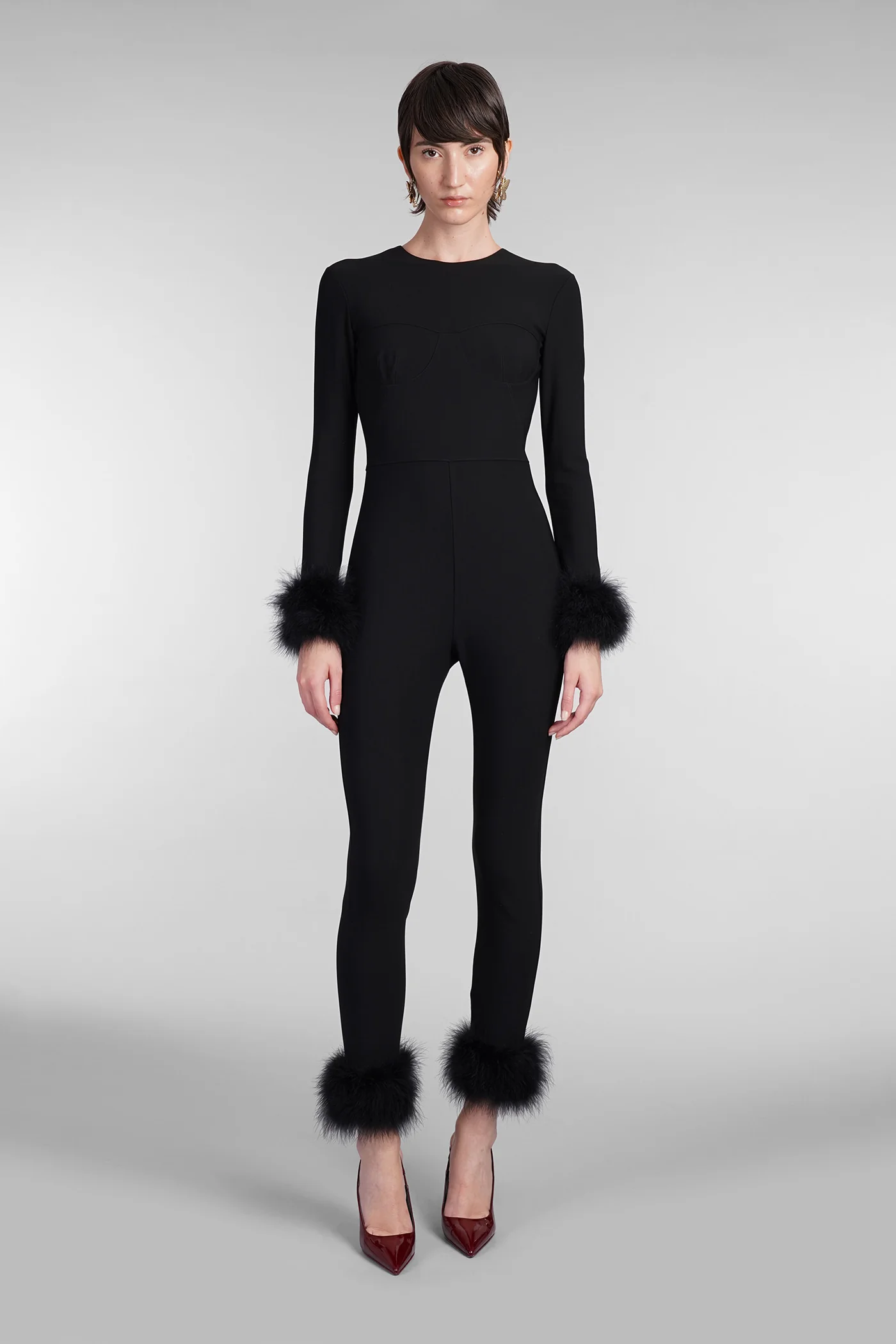 Jumpsuit in black viscose