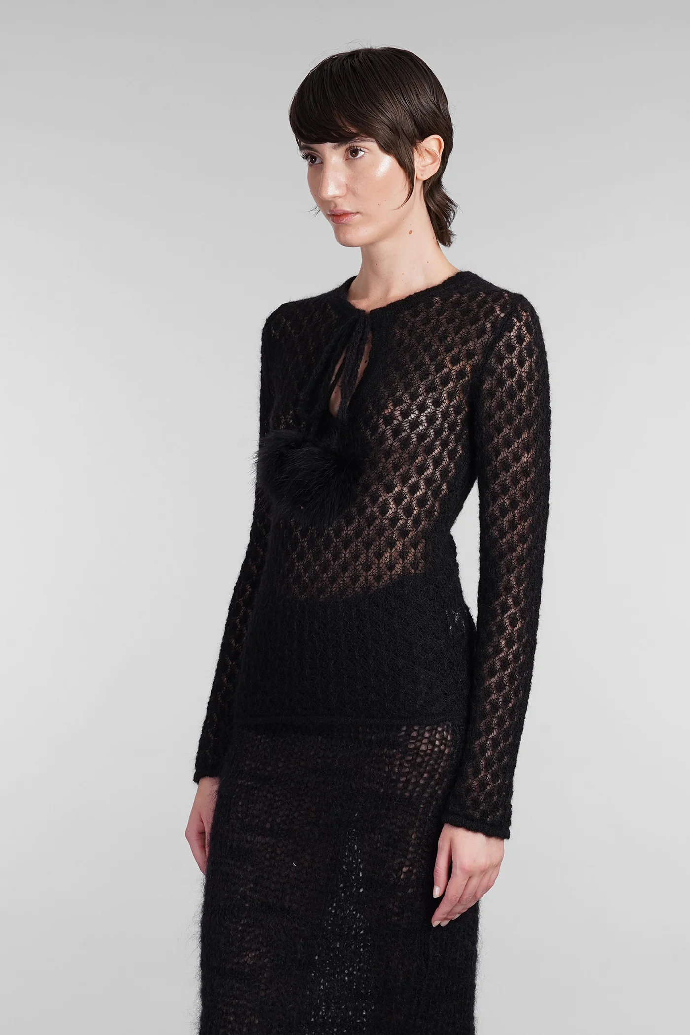 Knitwear in black polyamide - Image 4