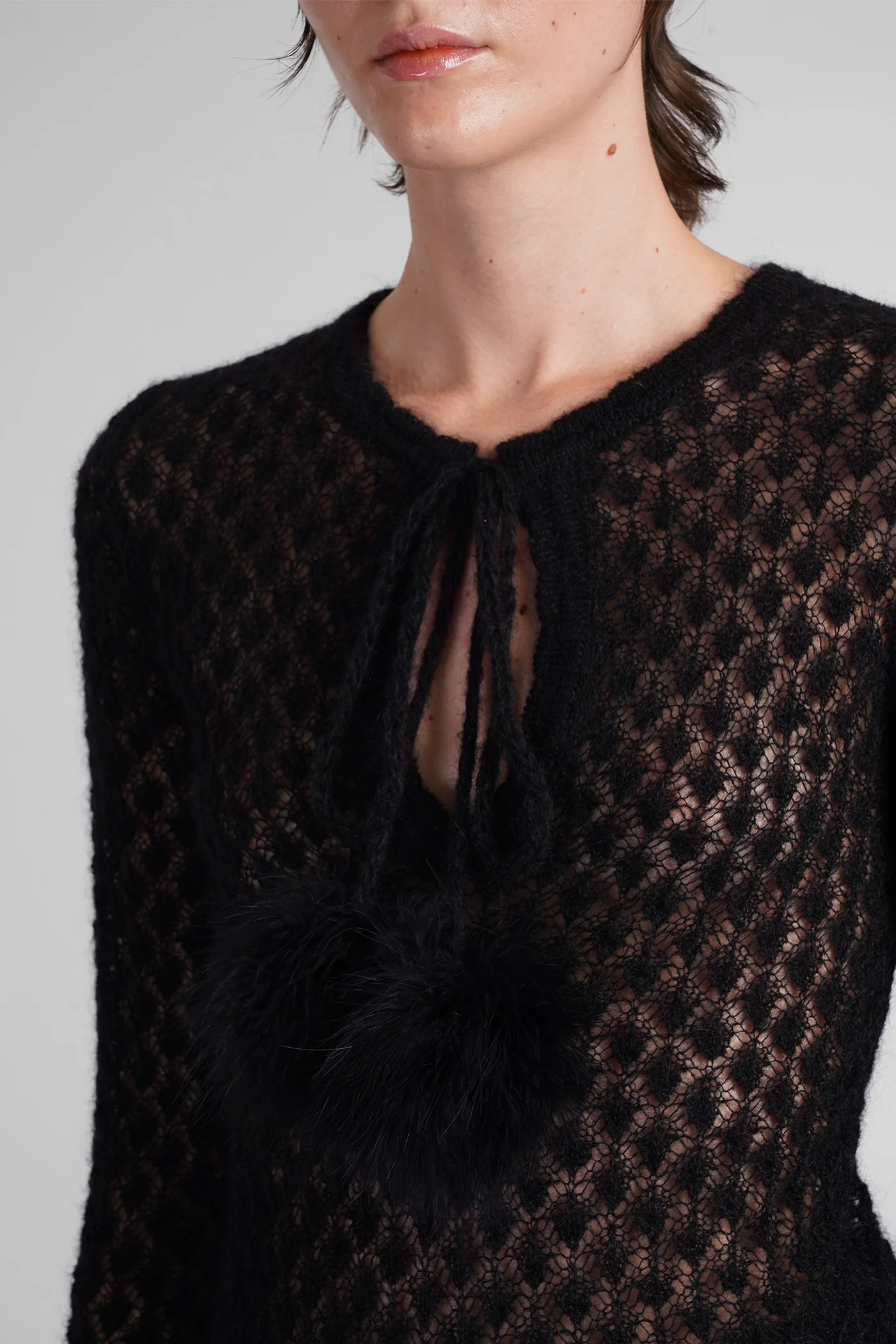 Knitwear in black polyamide - Image 5