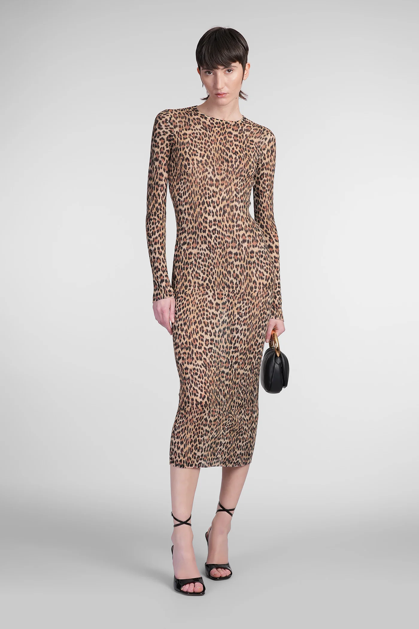 Long dress in Animalier cotton - Image 2