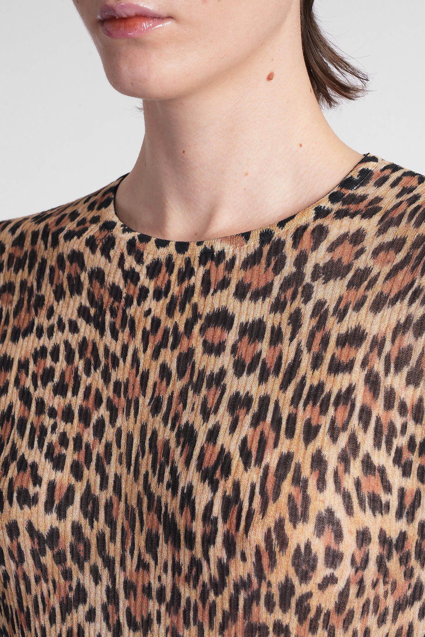 Long dress in Animalier cotton - Image 5