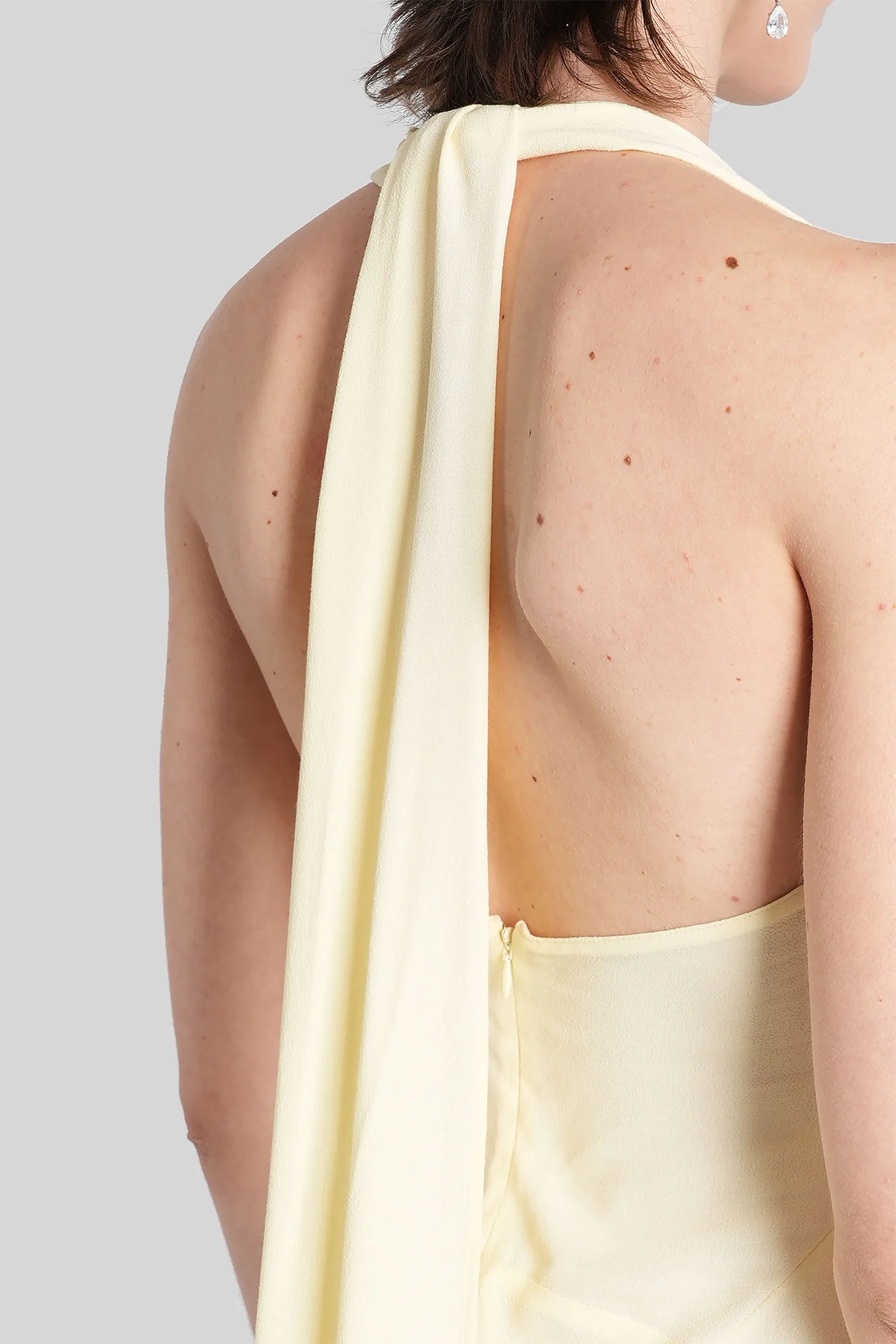 Long dress in yellow viscose - Image 5
