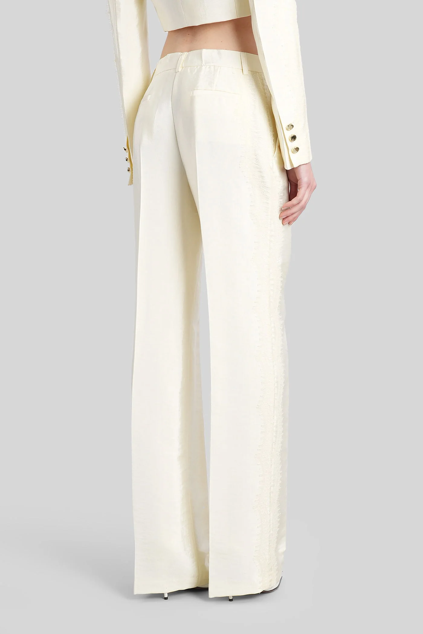 Pants in beige viscose - Image 3