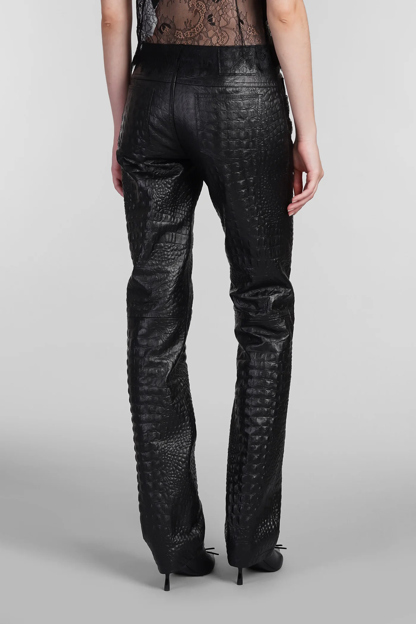 Pants in black leather - Image 3
