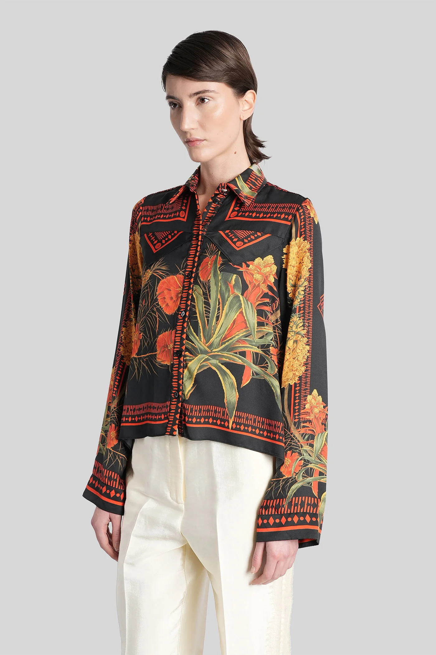 Shirt in black viscose - Image 4