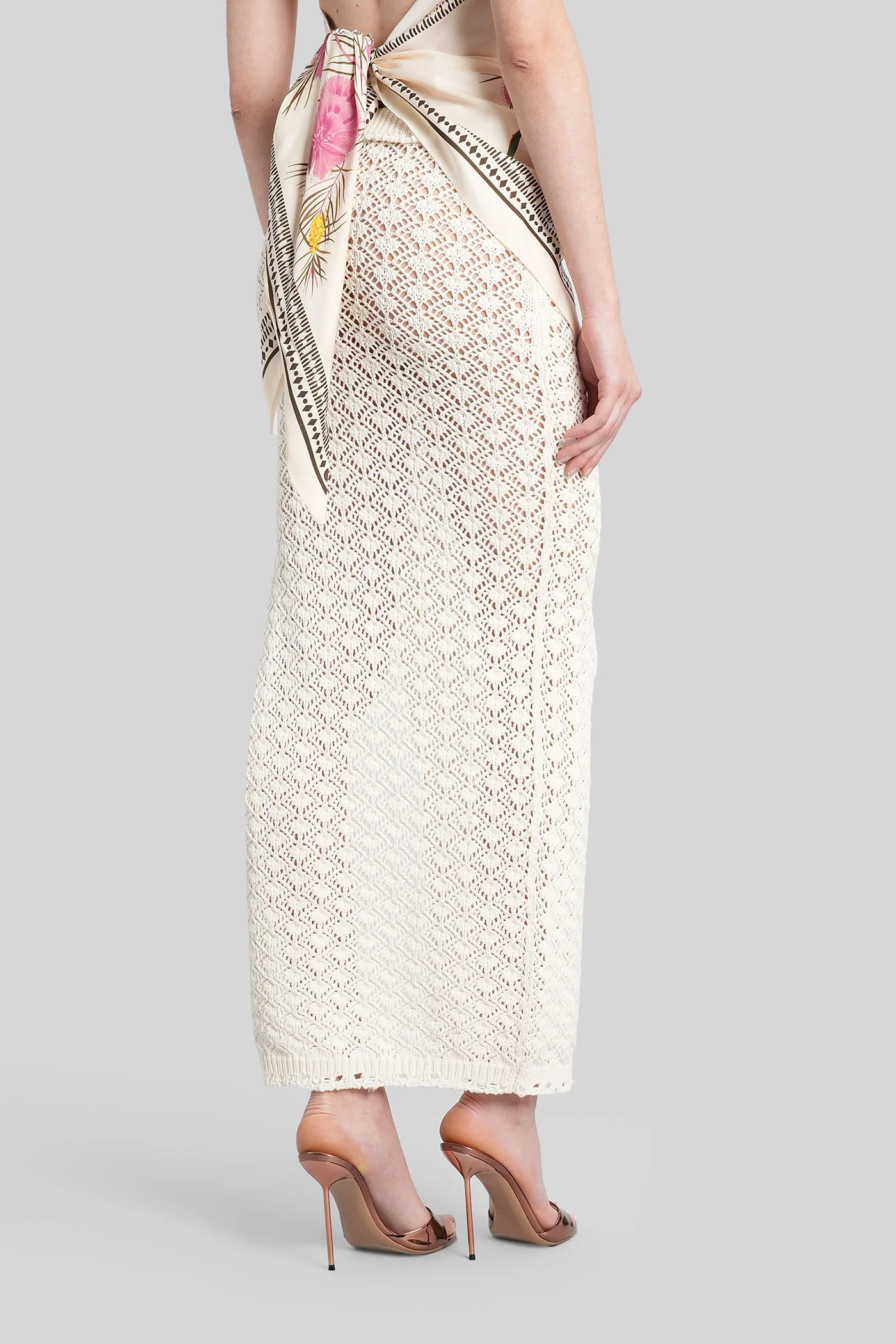 Skirt in white cotton - Image 3