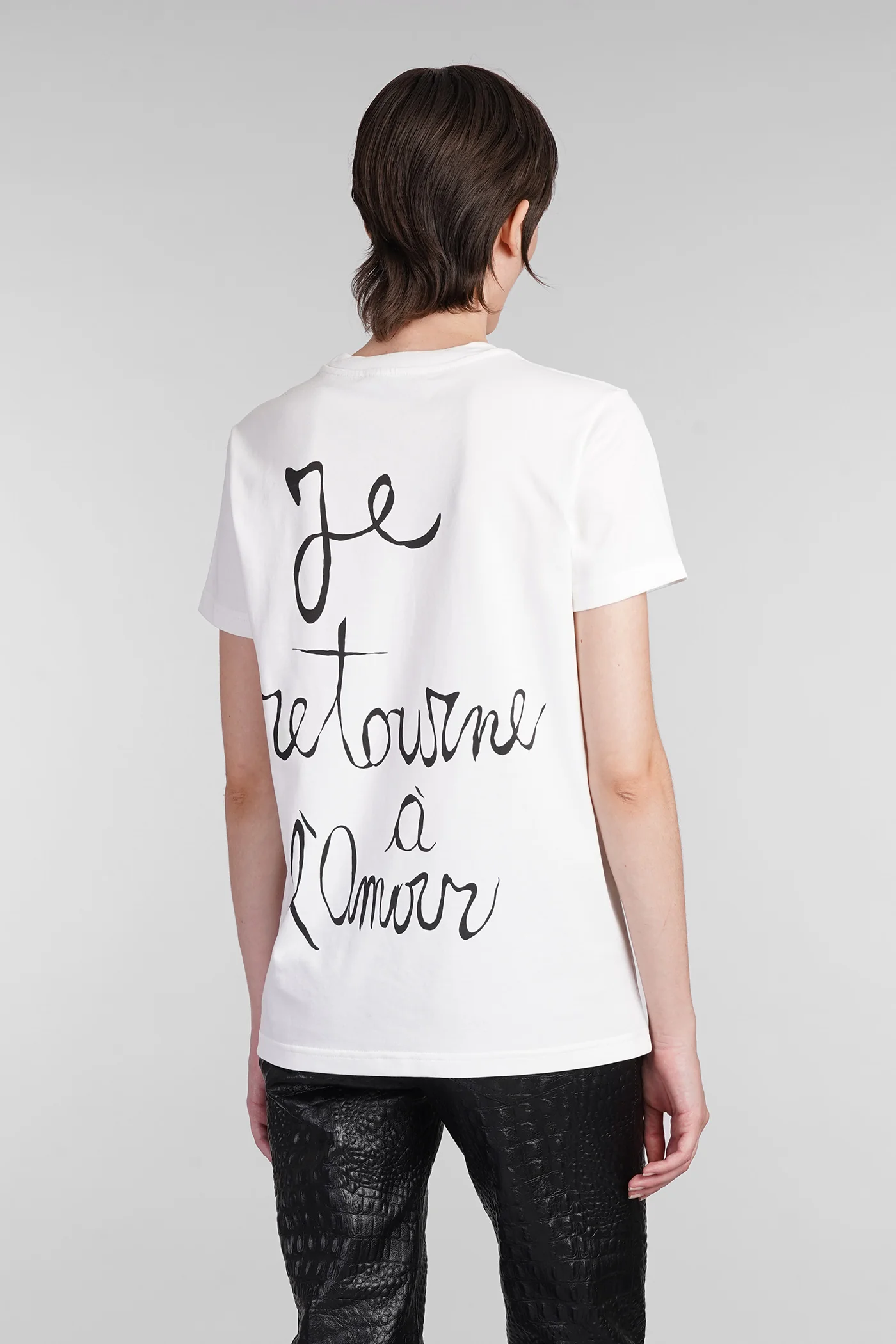 T-Shirt in white cotton - Image 3