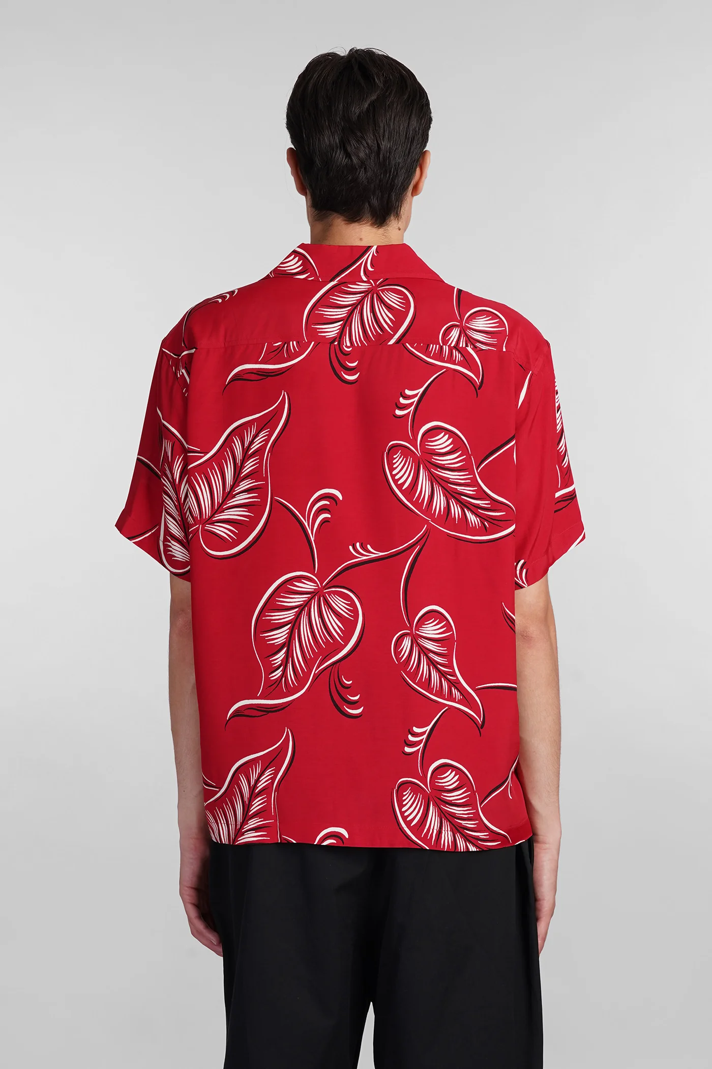 Shirt in red viscose - Image 3