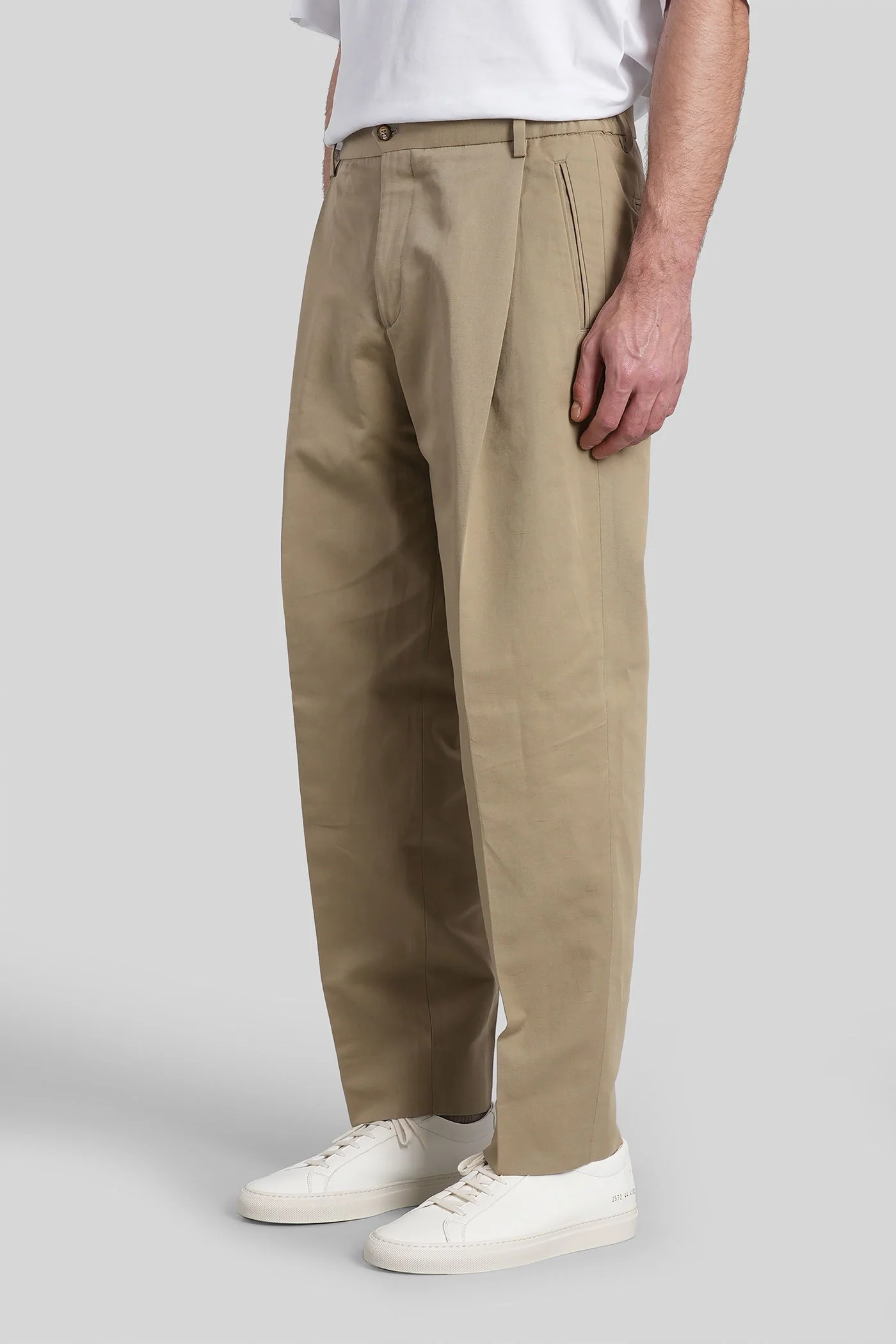 Manhattans Pants in beige cotton - Image 4