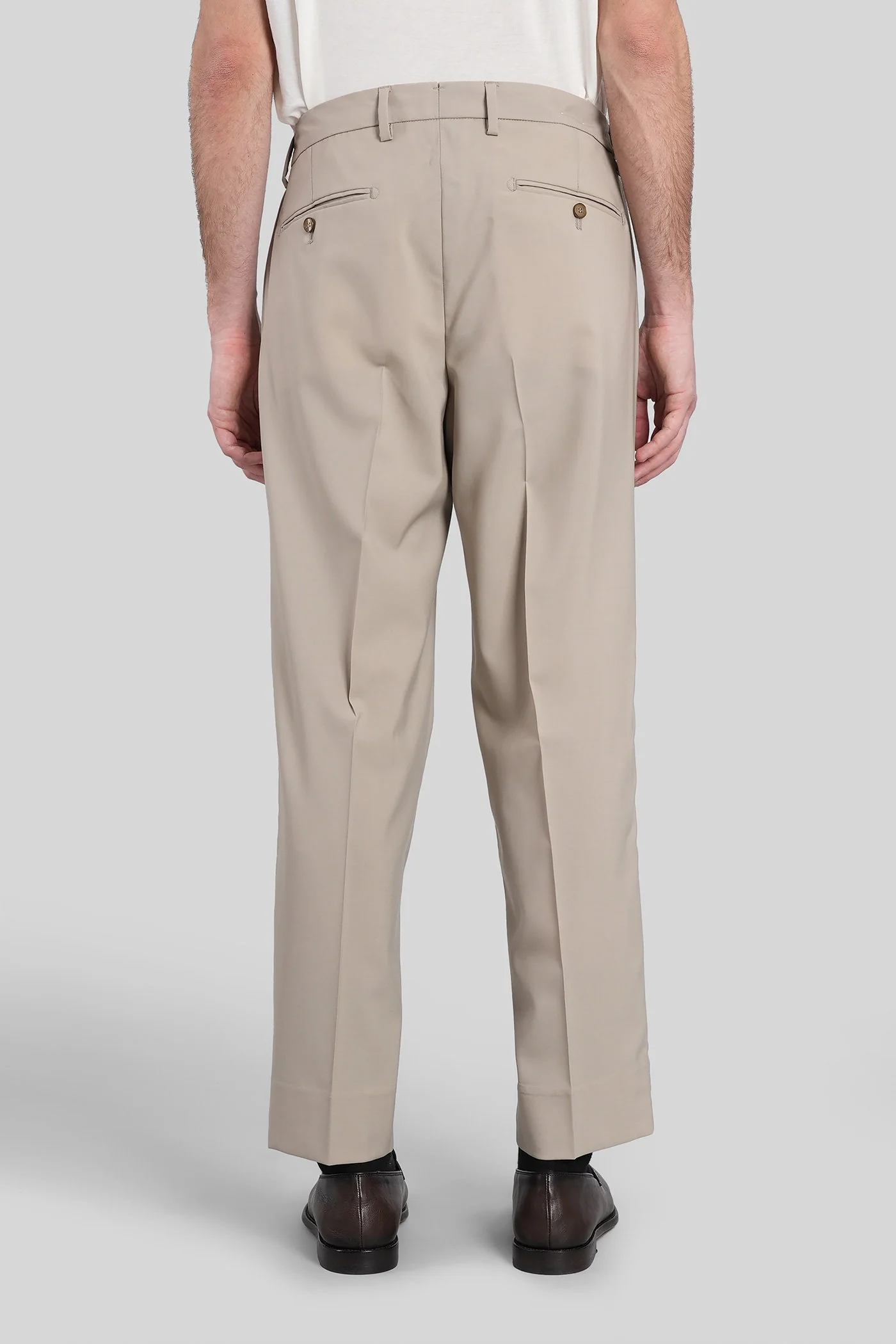 Manhattans Pants in beige wool - Image 3