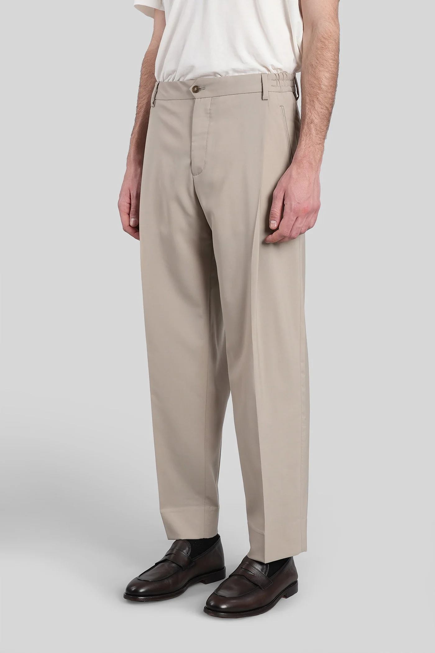 Manhattans Pants in beige wool - Image 4