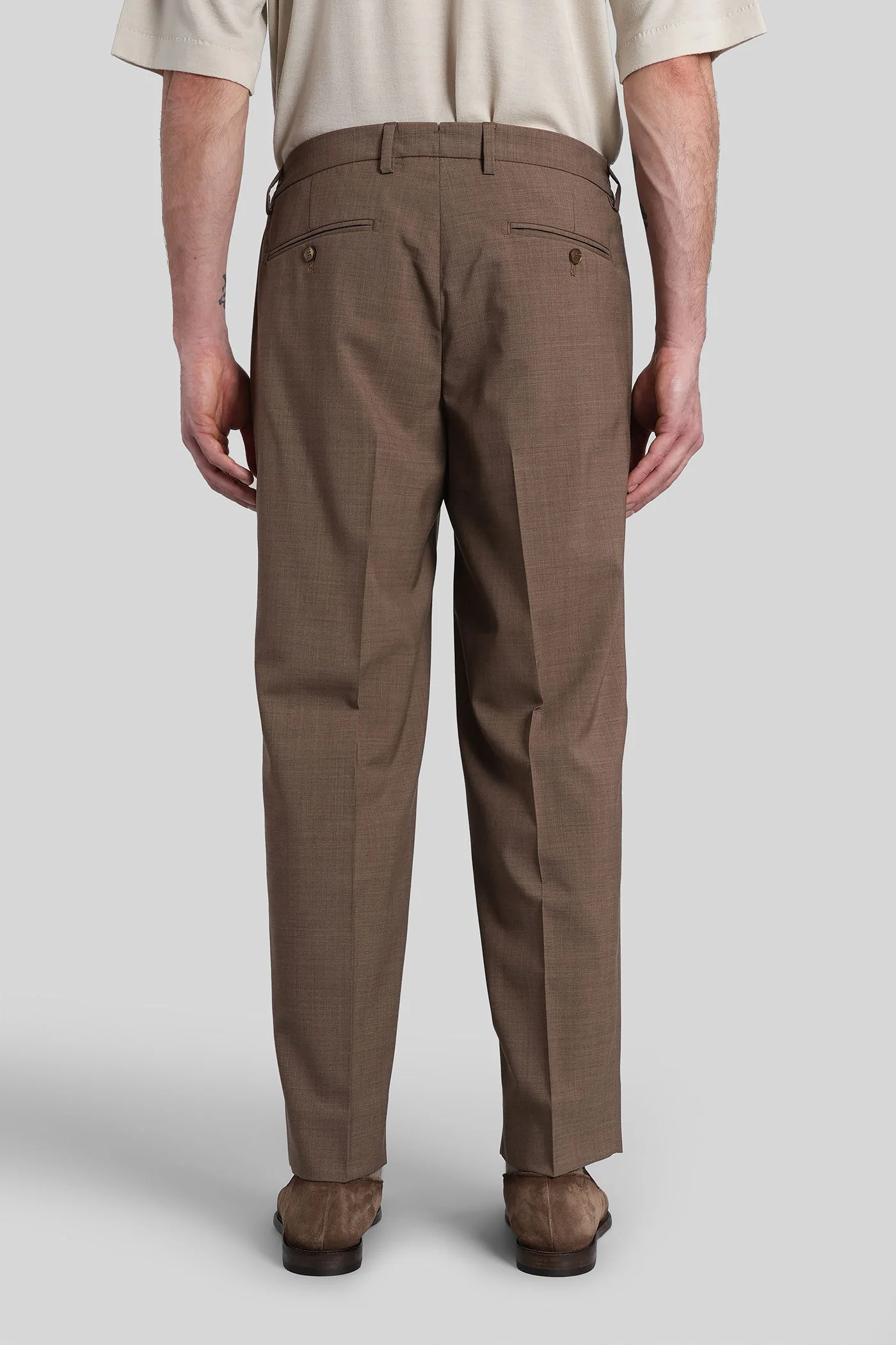 Manhattans Pants in brown wool - Image 3