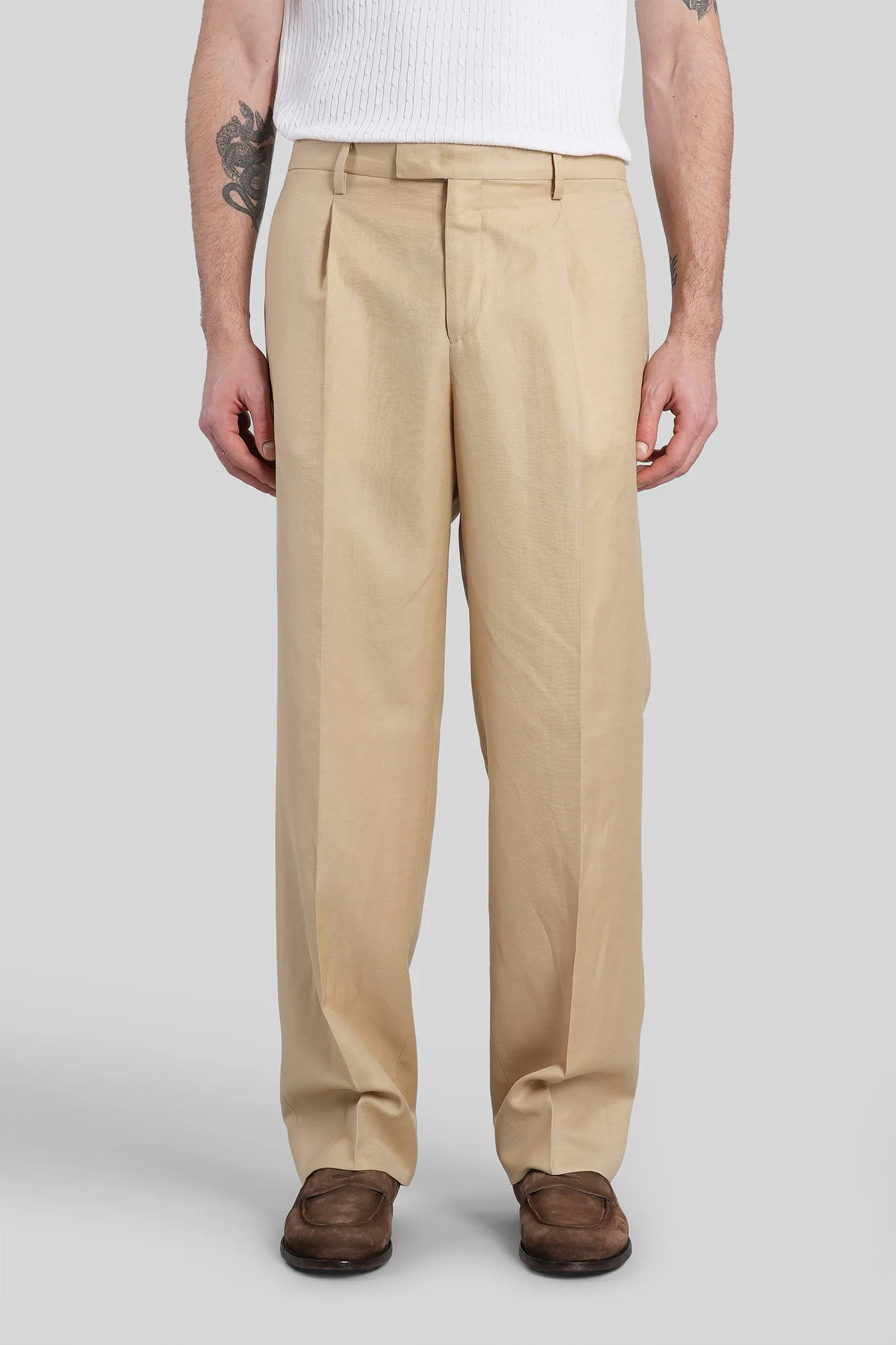 Marguttas Pants in beige wool