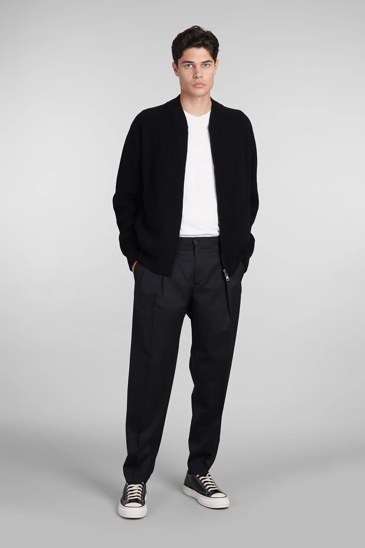 Portobellos Pants in black wool - Image 2