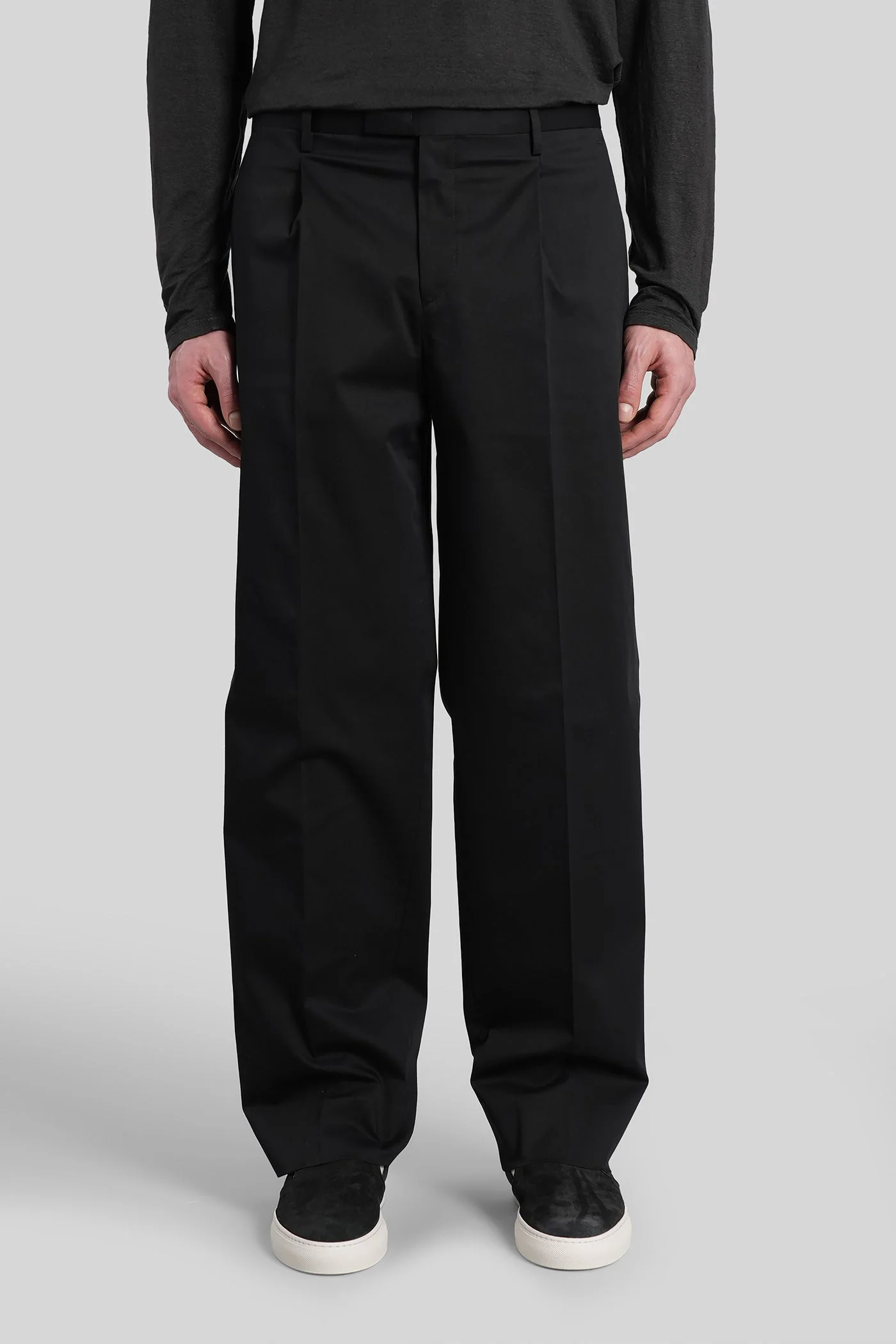 Portobellos Pants in black wool