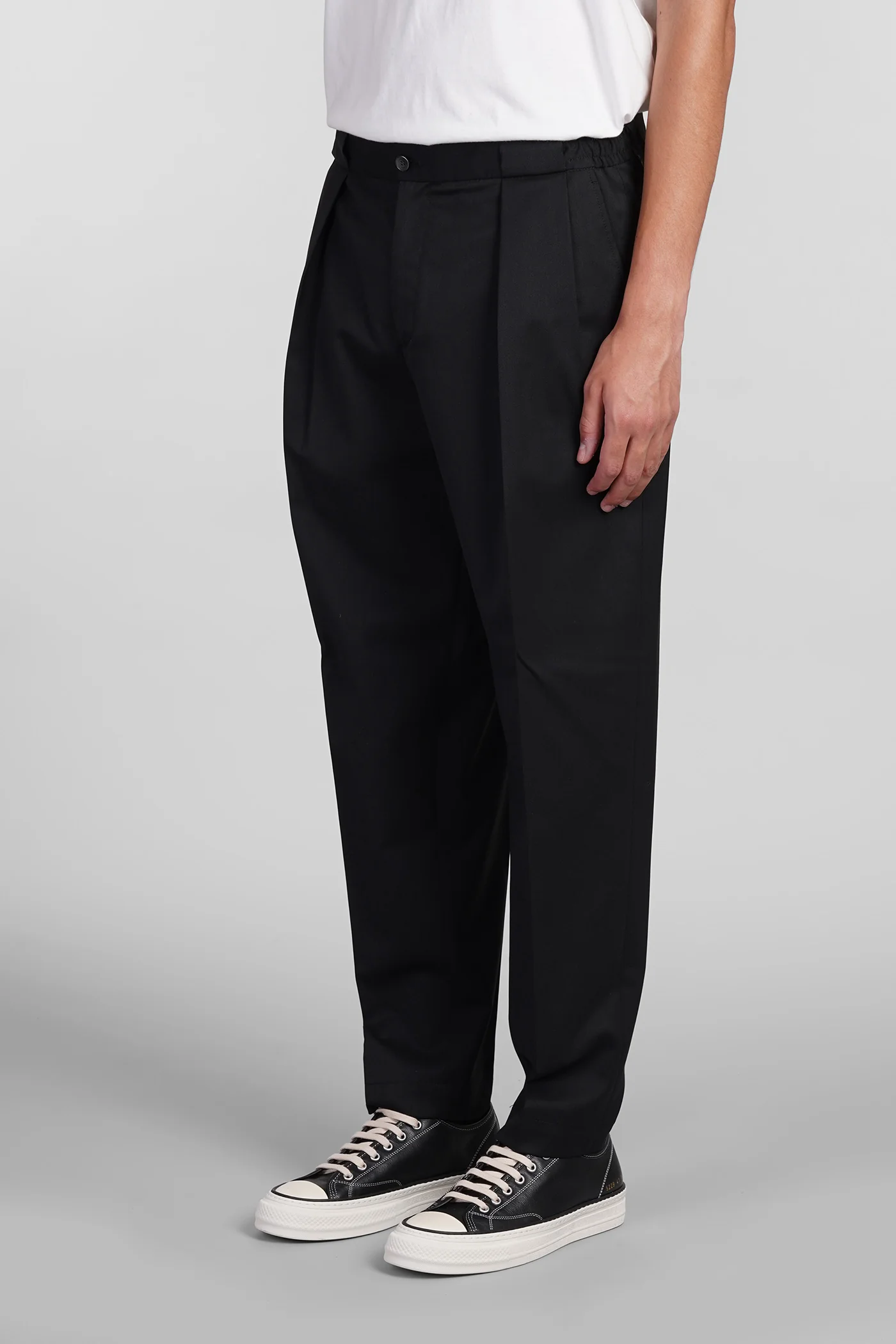 Portobellos Pants in black wool - Image 4