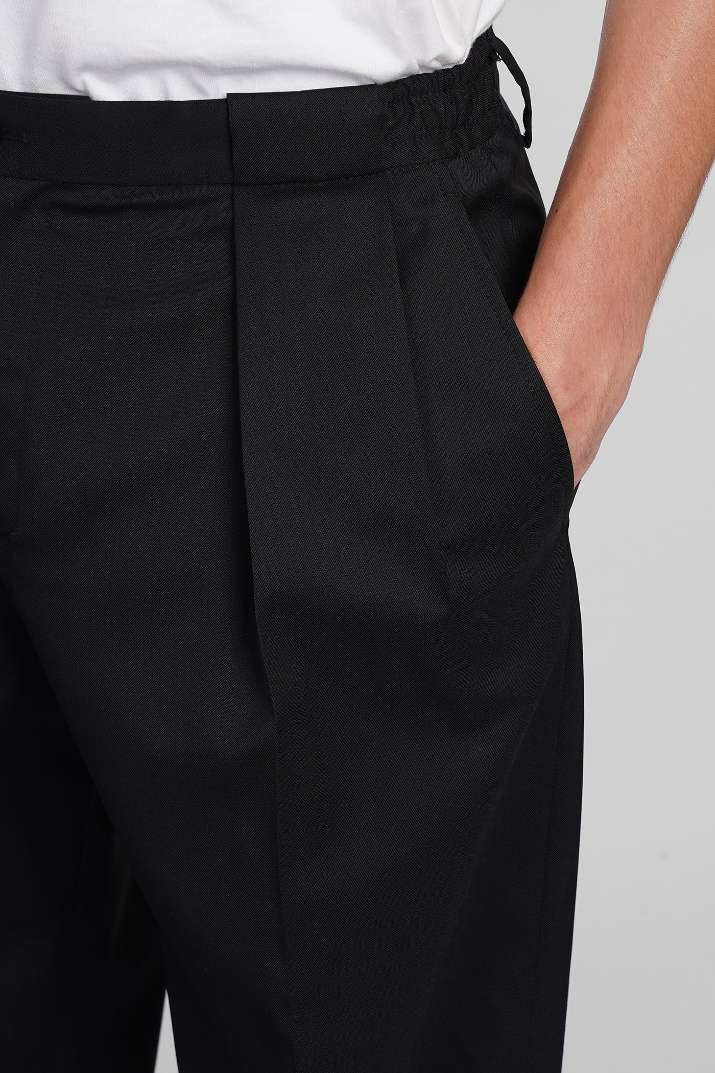 Portobellos Pants in black wool - Image 5
