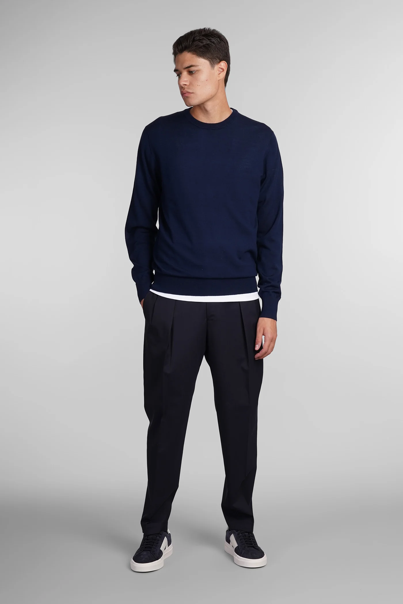 Portobellos Pants in blue wool - Image 2