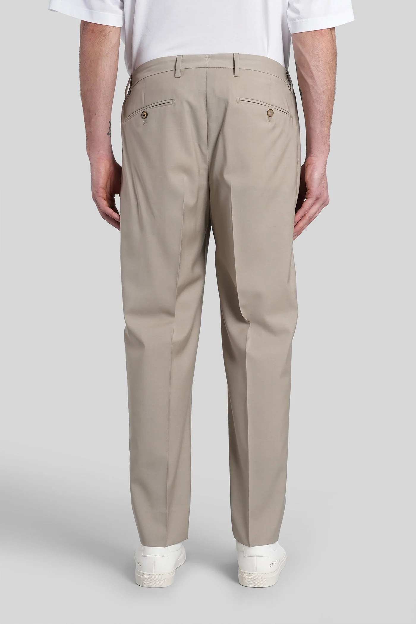 Portobellos Pants in khaki wool - Image 3
