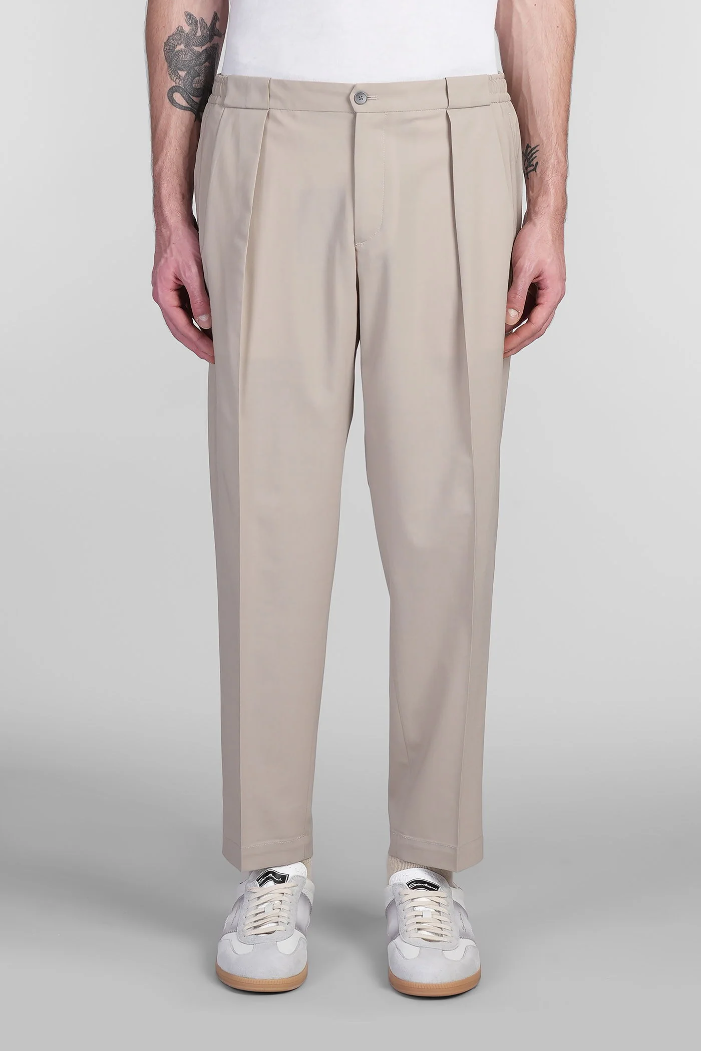Portobellos Pants in taupe wool