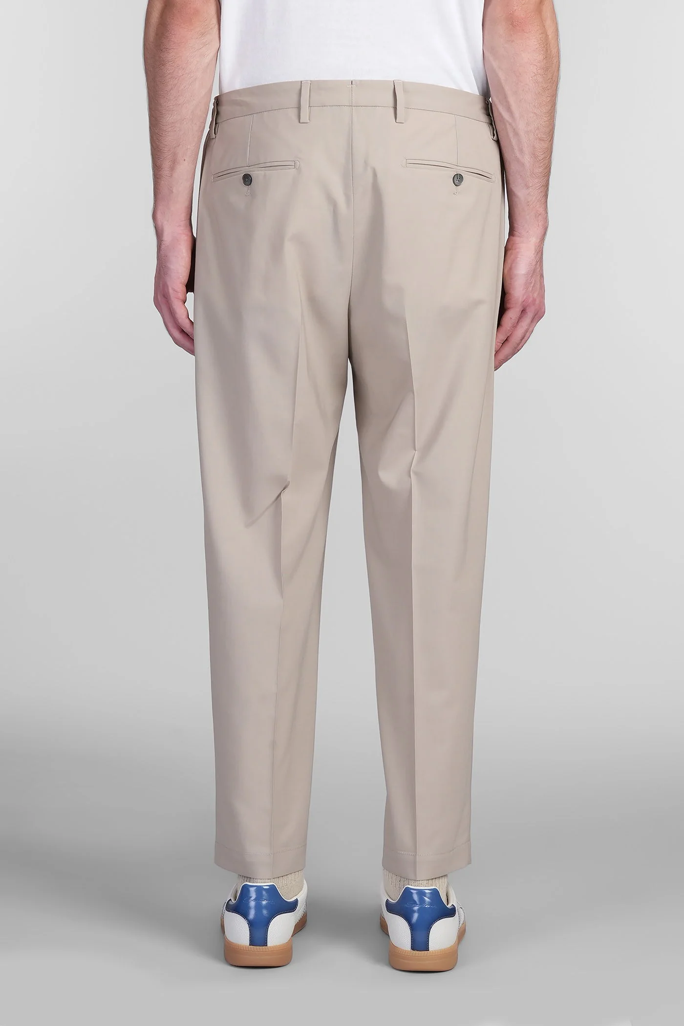 Portobellos Pants in taupe wool - Image 3