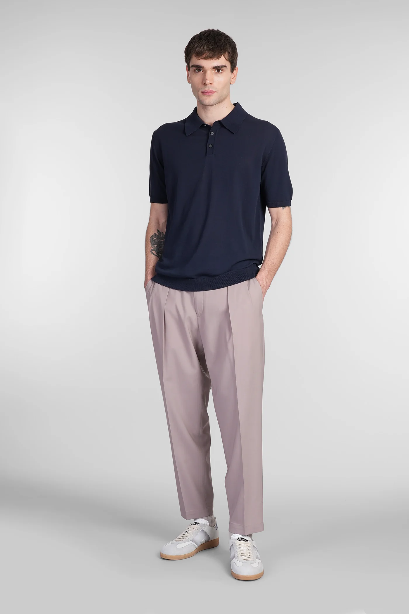 Portobellos Pants in taupe wool - Image 2