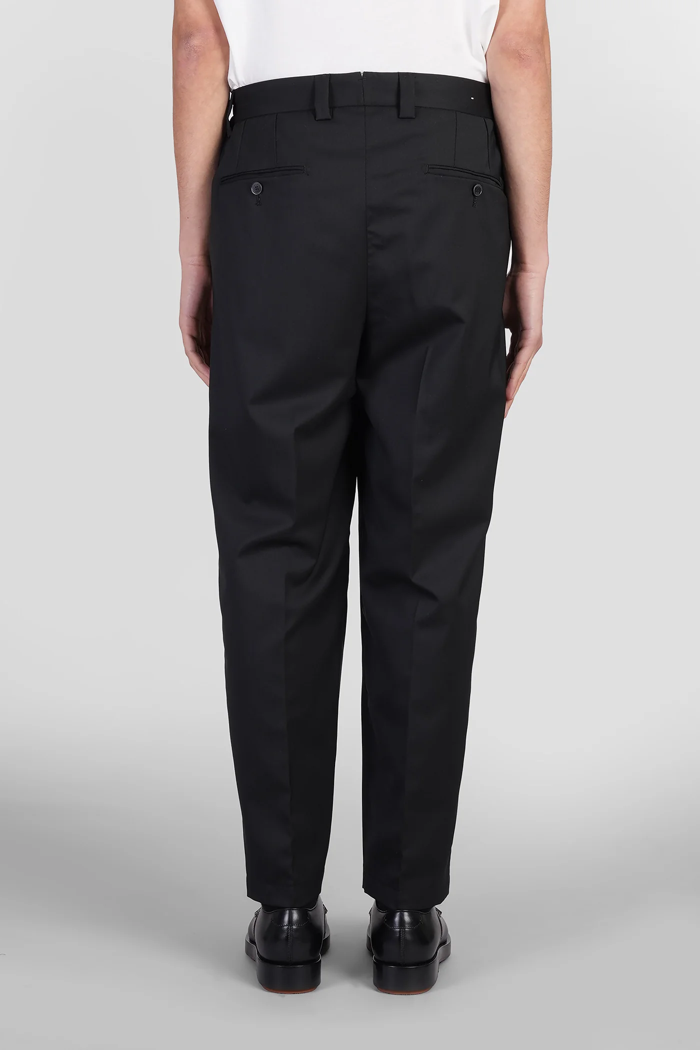Portofinos Pants in black wool - Image 3
