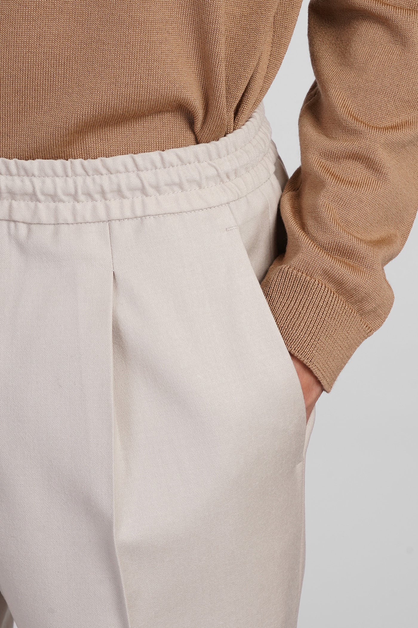 Wimbledons Pants in beige wool - Image 5