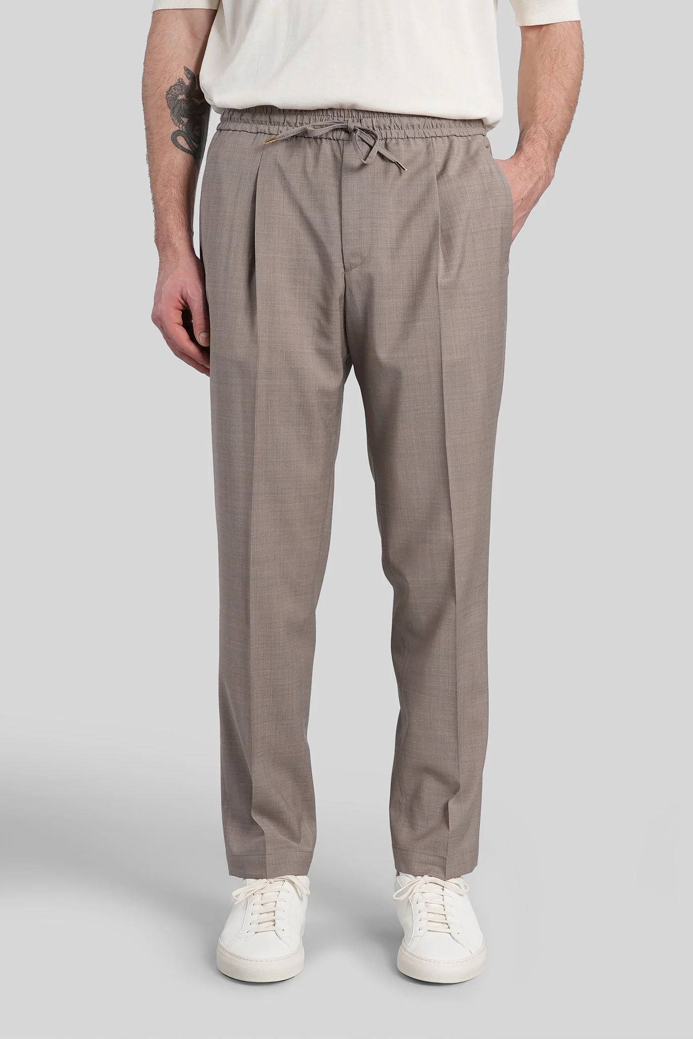 Wimblendons Pants in taupe wool