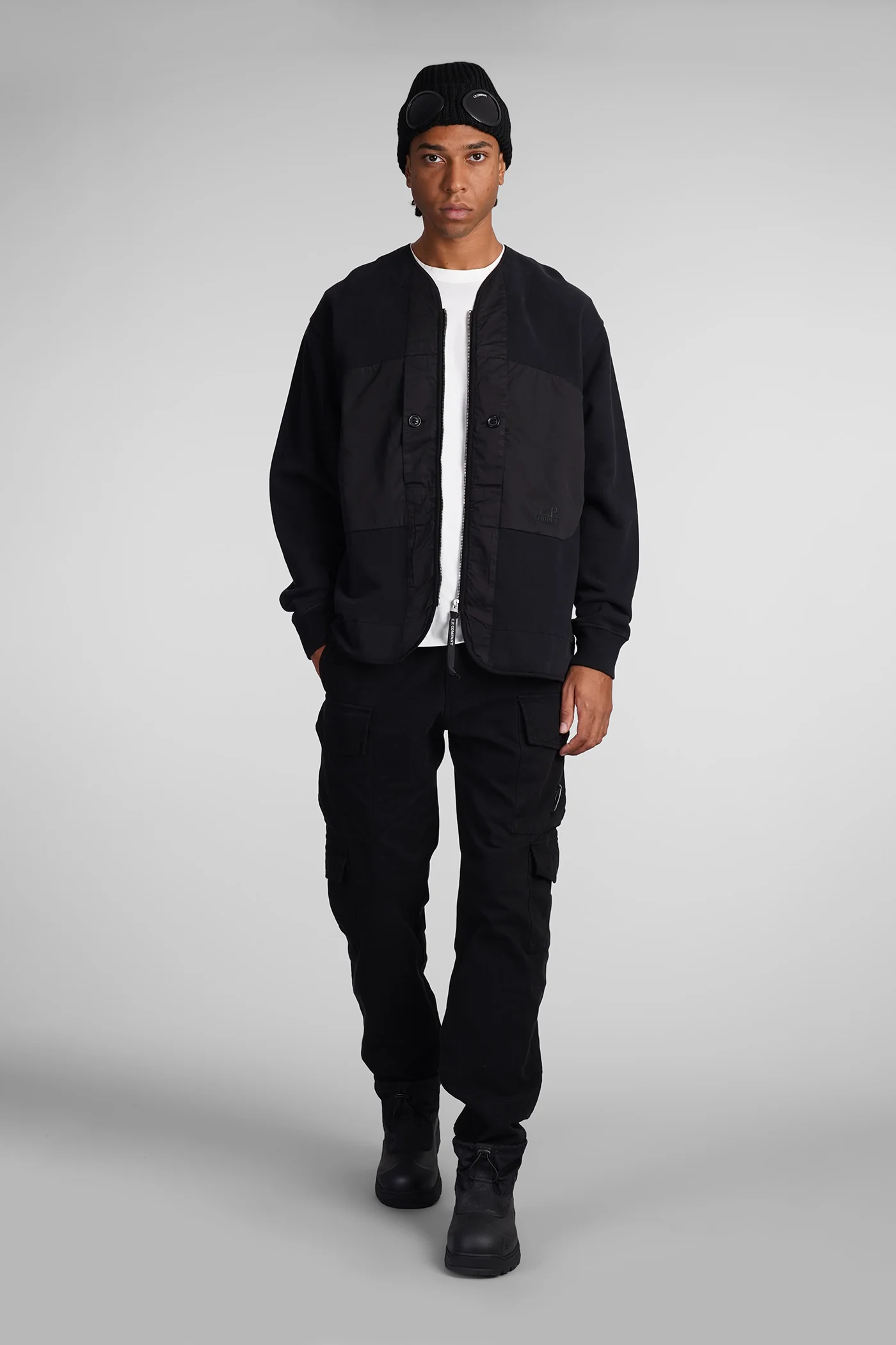 Casual jacket in black cotton - Image 2