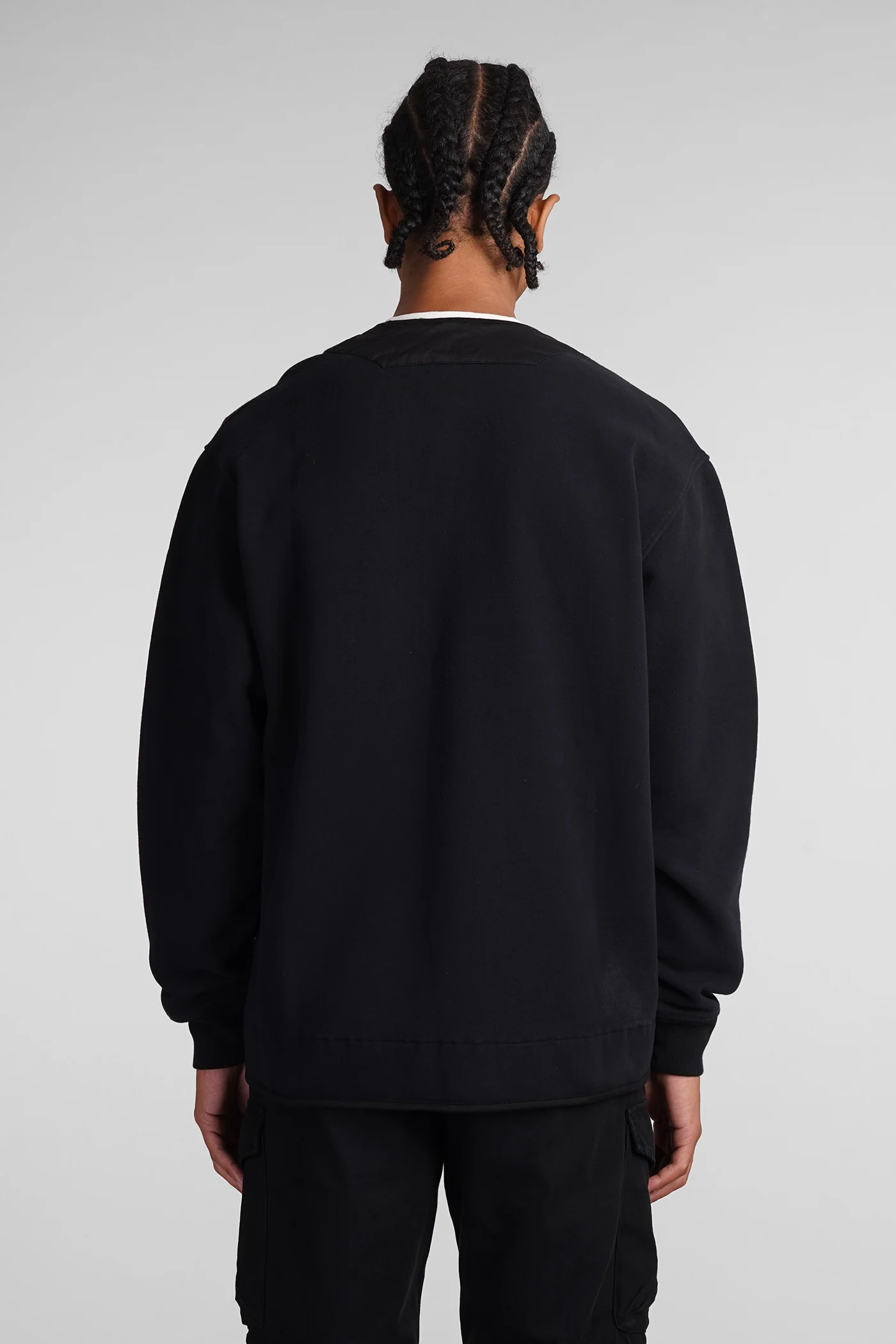 Casual jacket in black cotton - Image 3