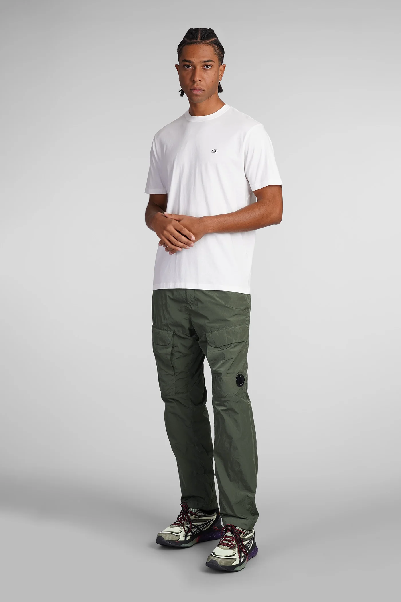 Pants in green polyamide - Image 2