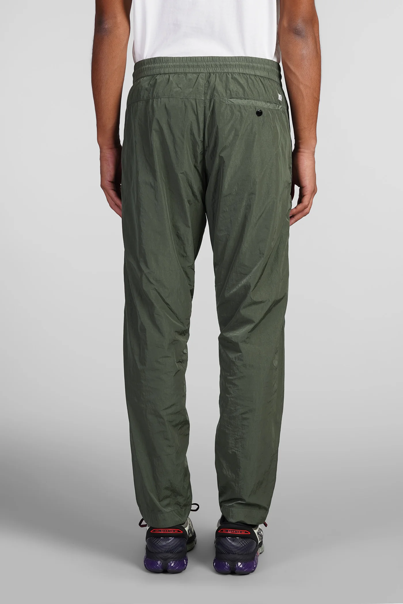 Pants in green polyamide - Image 3