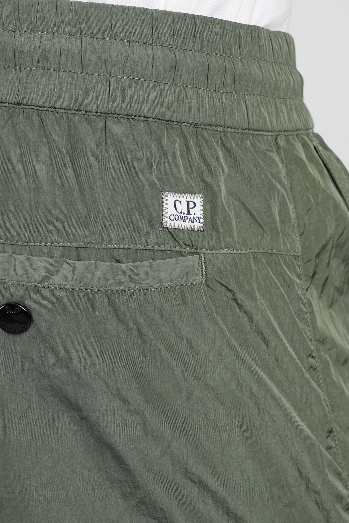 Pants in green polyamide - Image 5