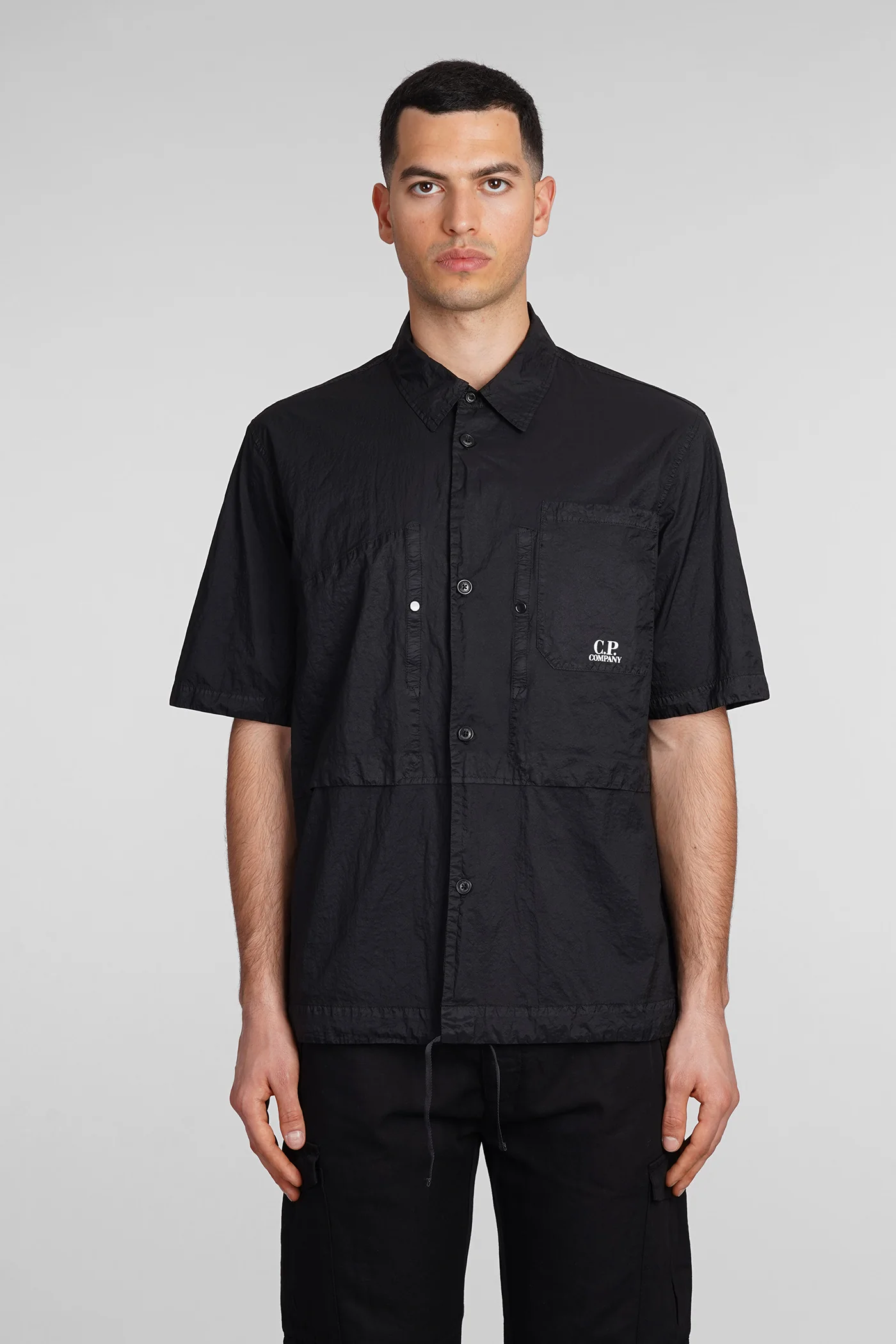 Shirt in black polyamide