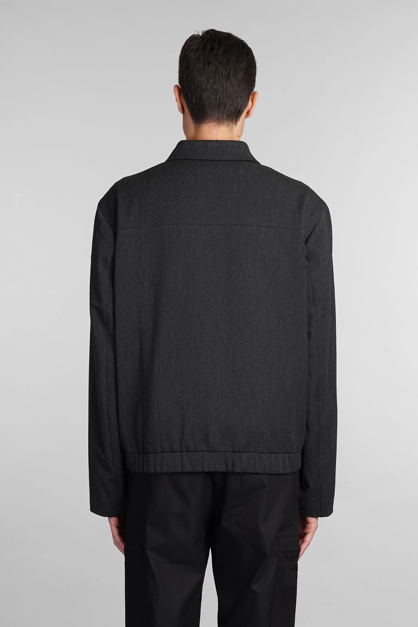 Casual jacket in grey polyester - Image 3
