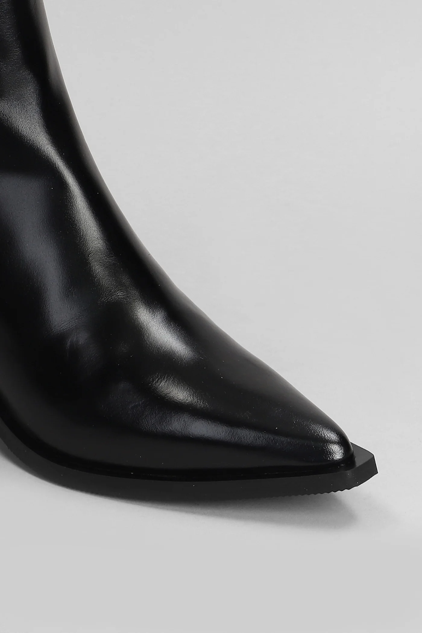 High heels Ankle boots in black leather - Image 5