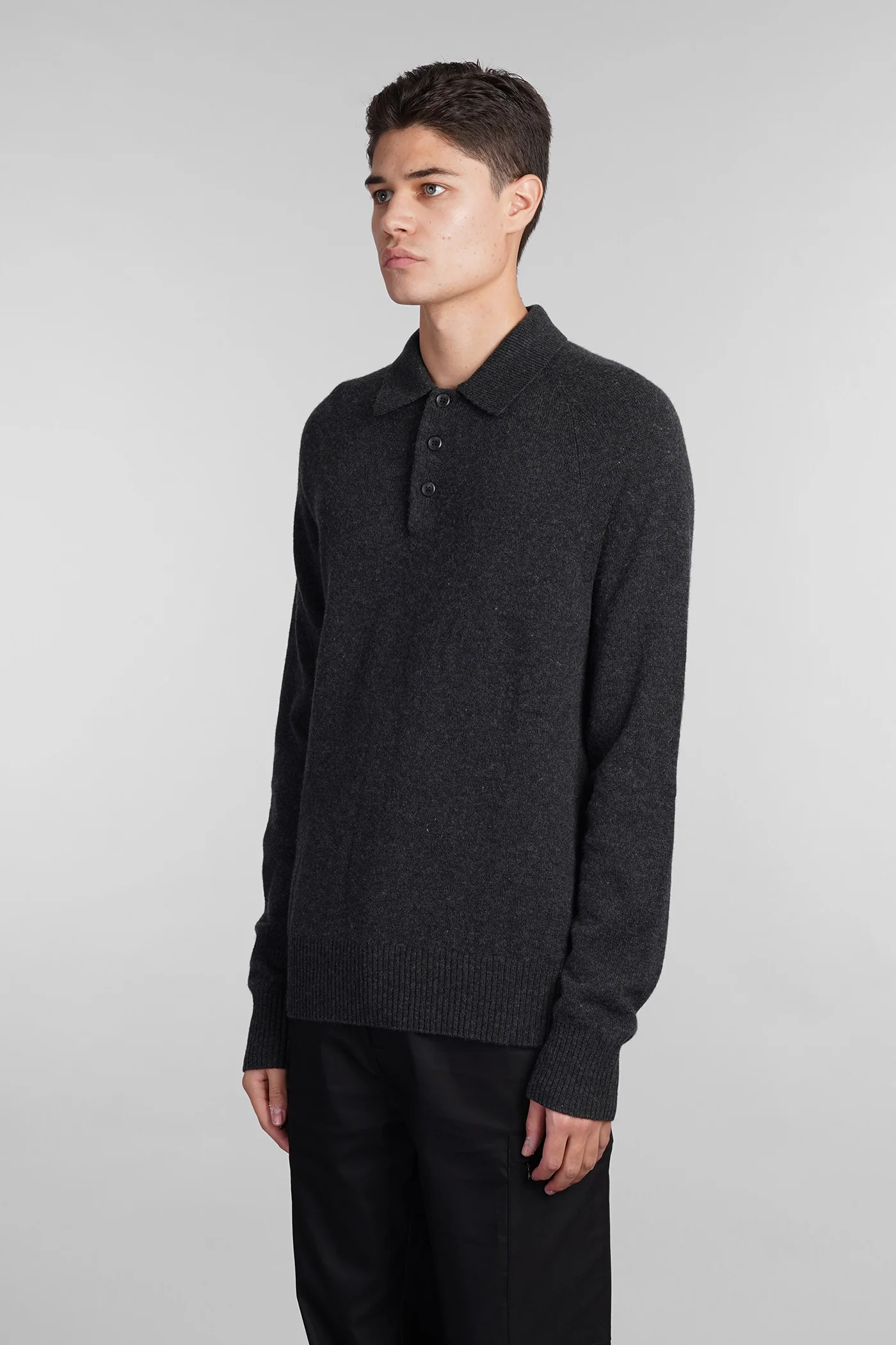 Polo in grey wool - Image 4