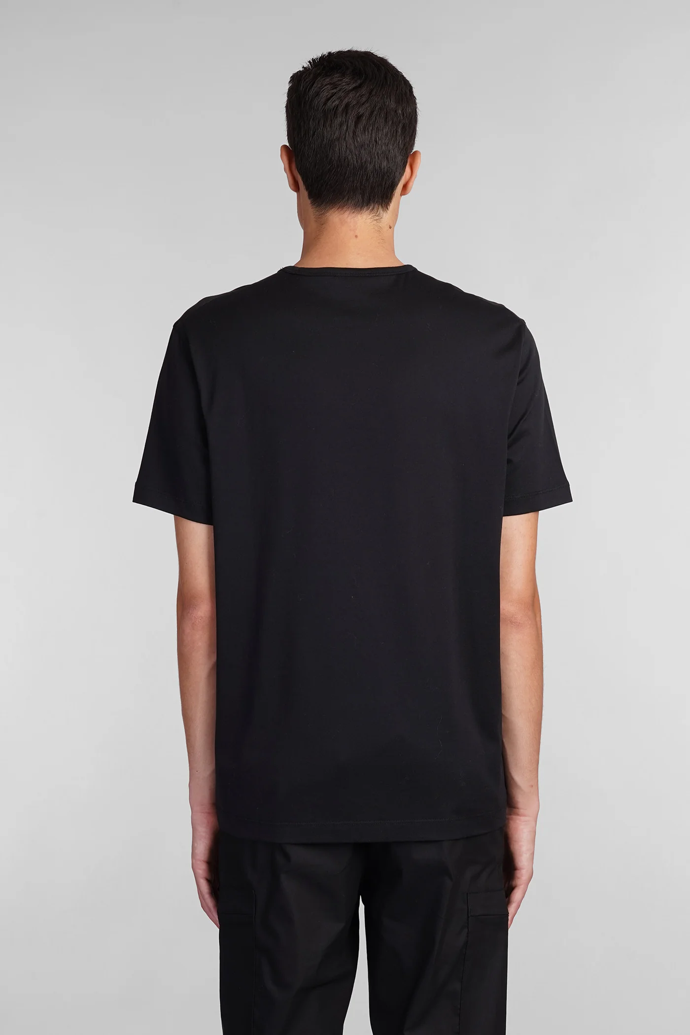 T-Shirt in black cotton - Image 3