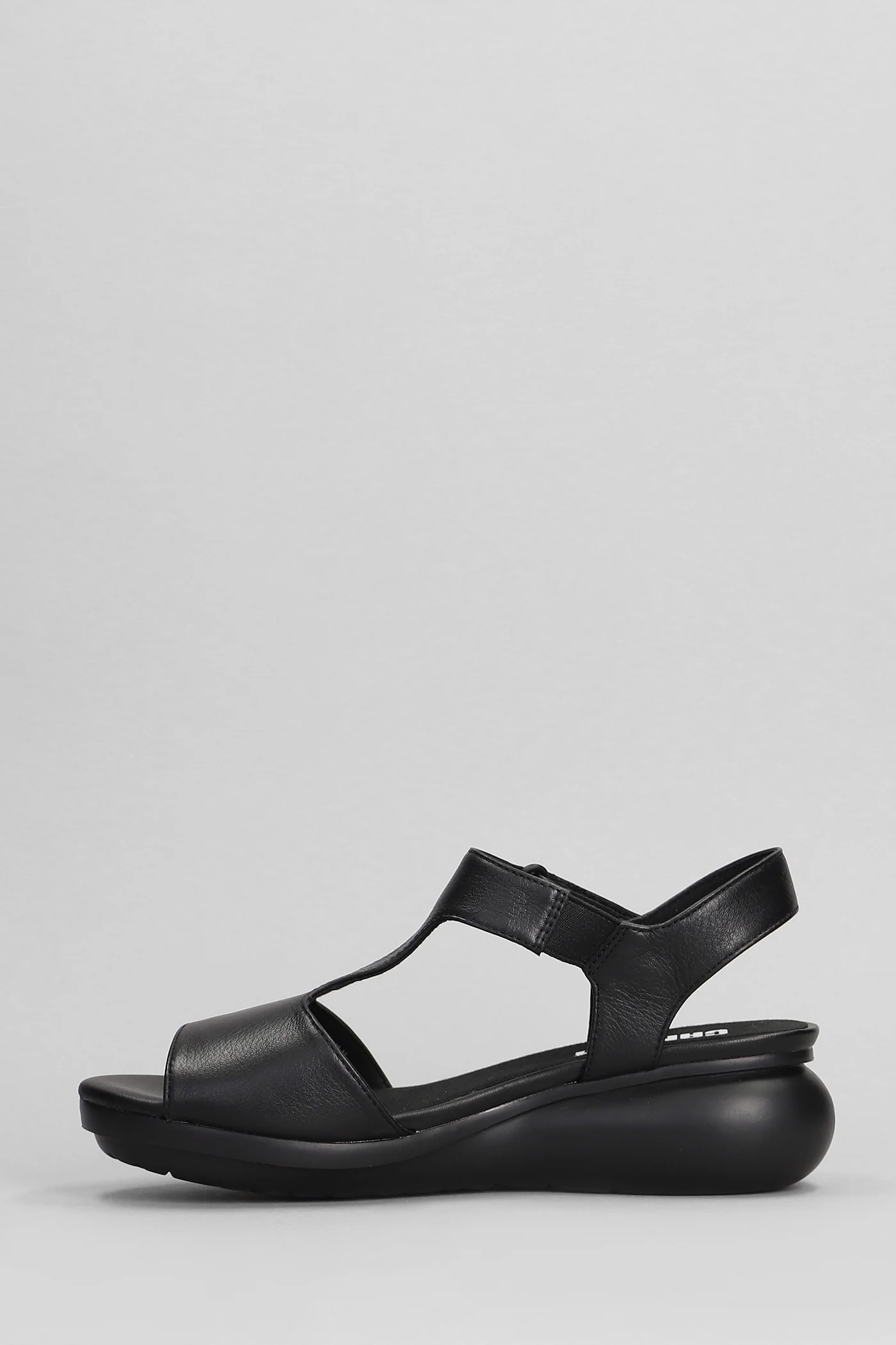 Balloon Sandals in black leather - Image 2