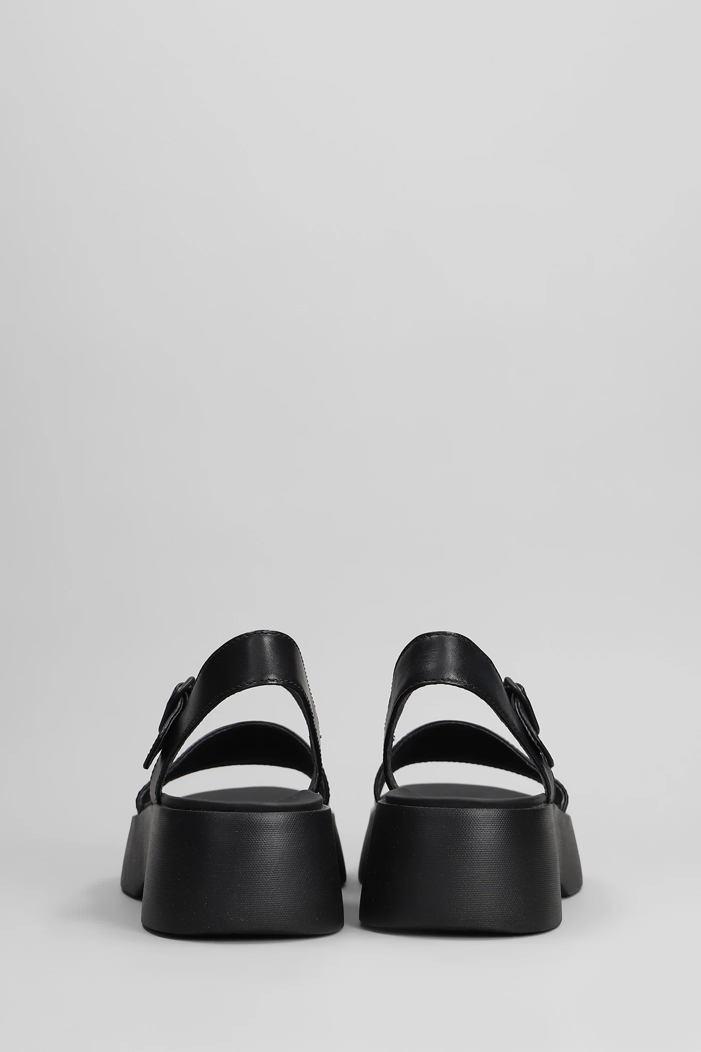 Tasha Sandals in black leather - Image 4