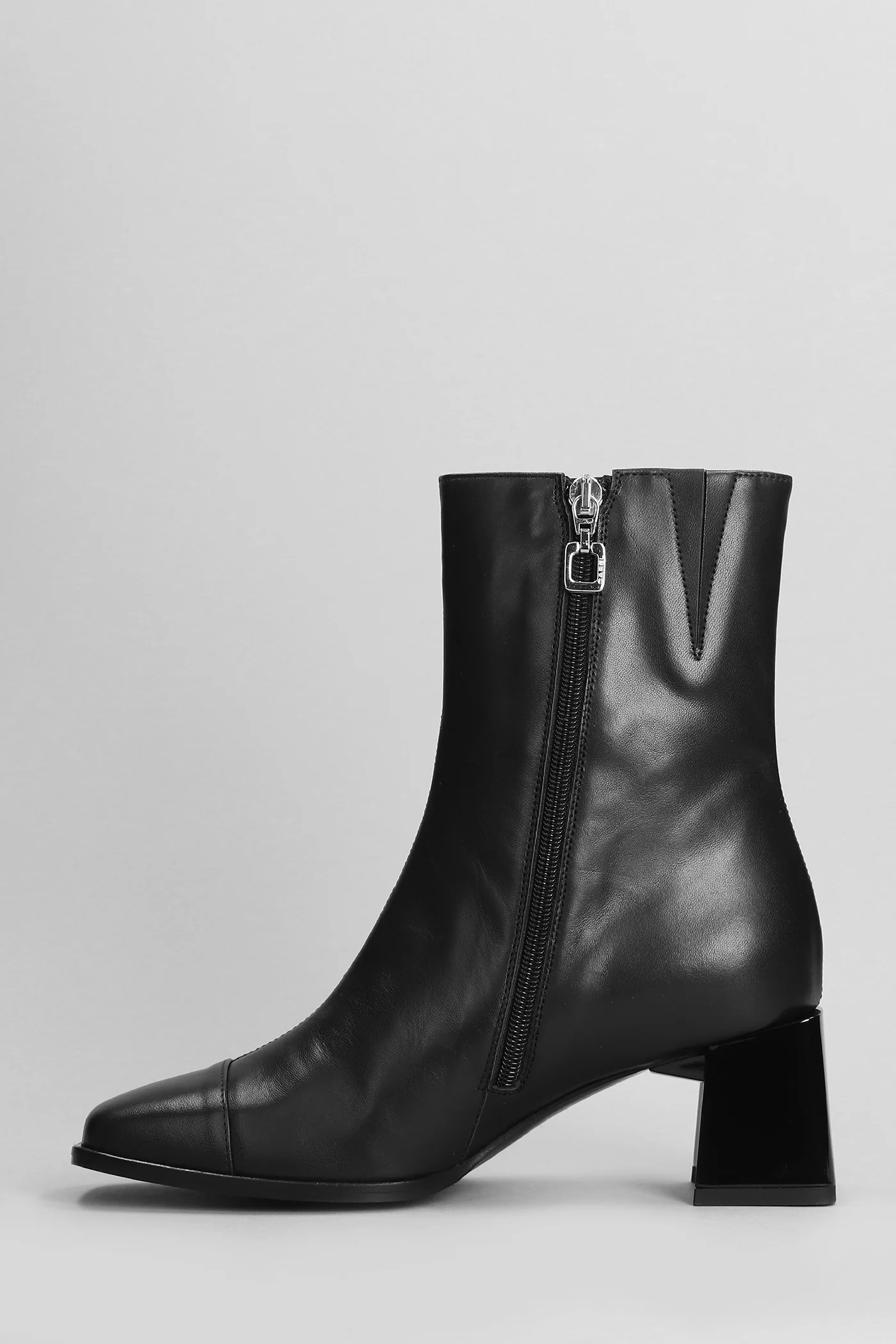 Odeon High heels Ankle boots in black leather - Image 3