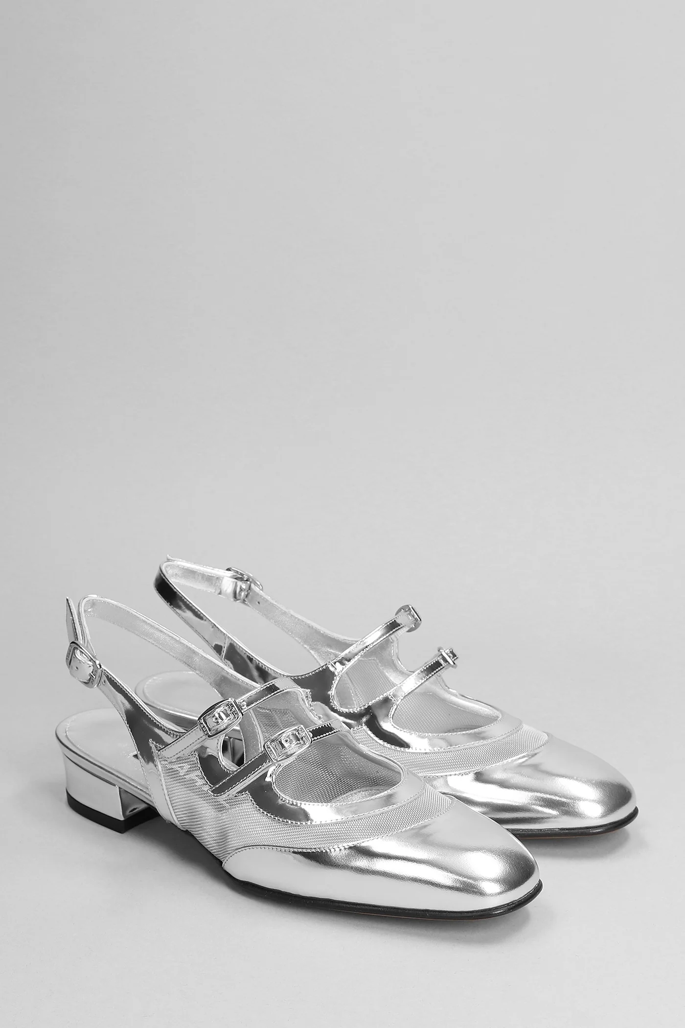 Pechenight Pumps in silver leather - Image 2
