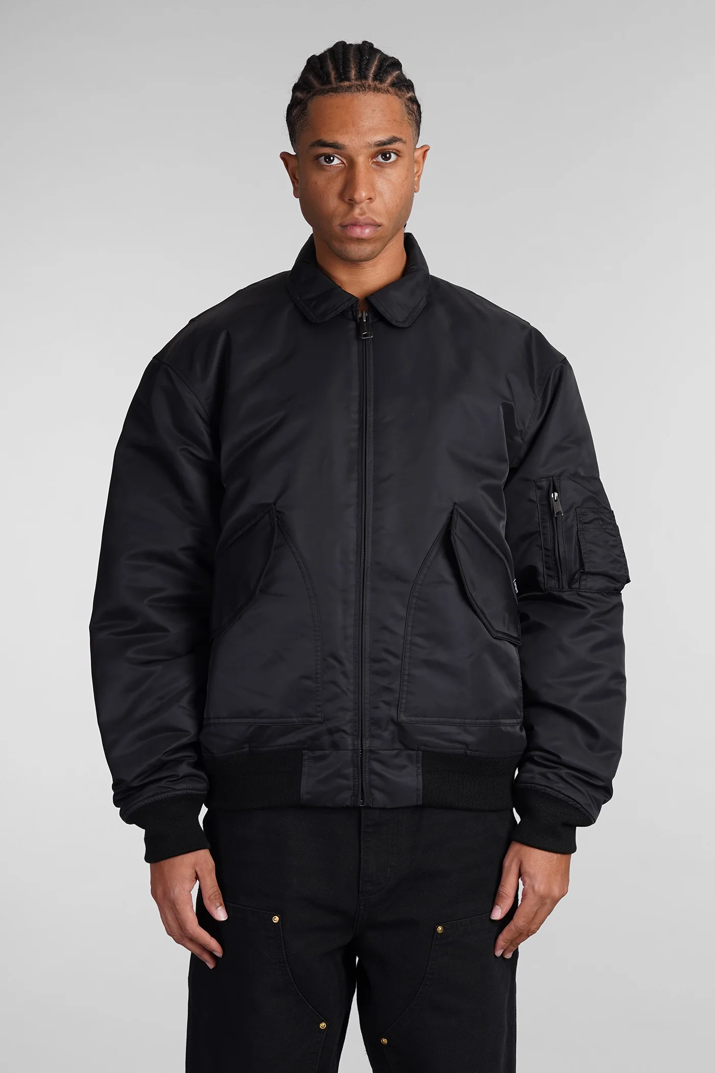 Bomber Jacket in black nylon