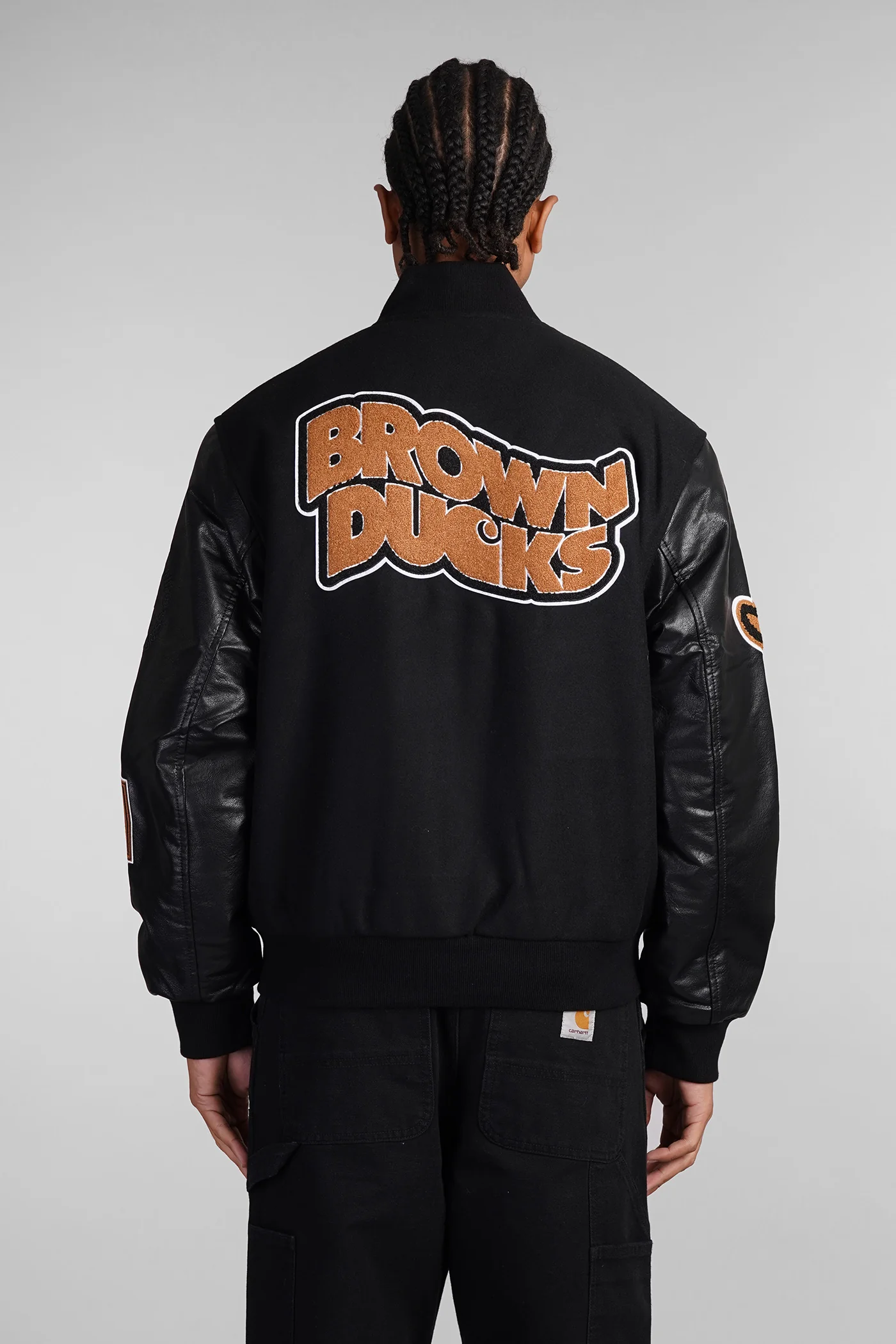 Bomber Jacket in black wool - Image 3