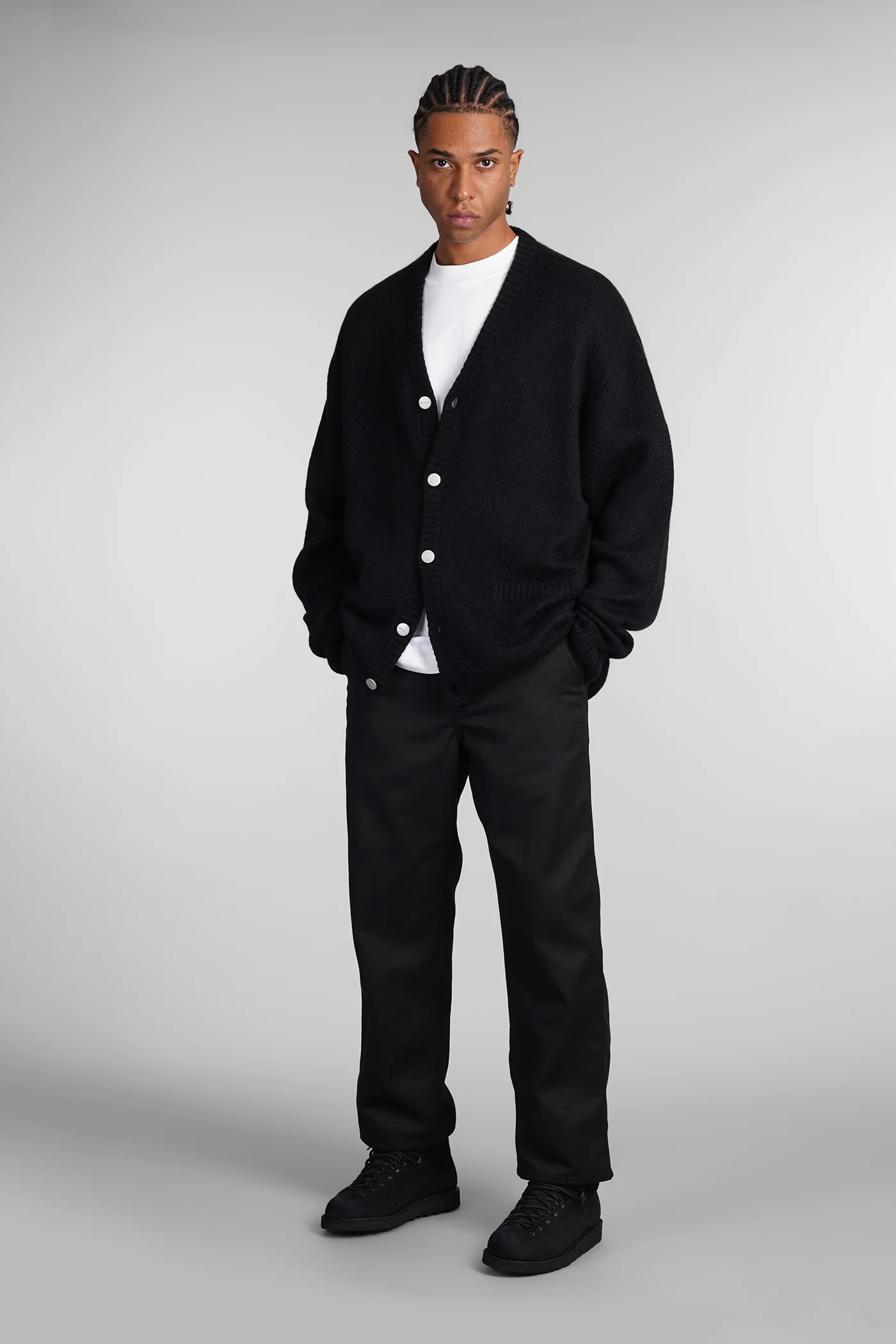 Cardigan in black wool - Image 2