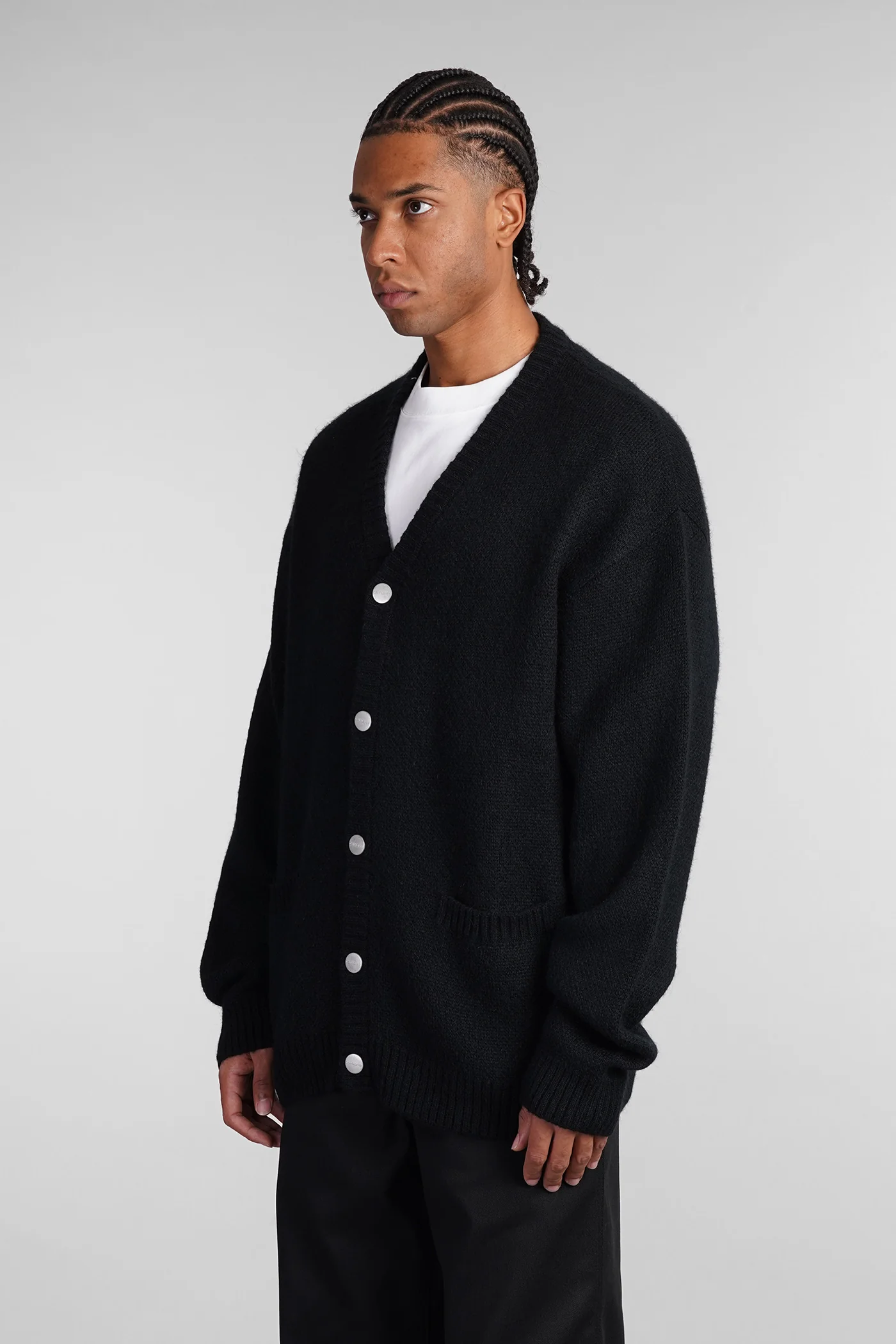 Cardigan in black wool - Image 4