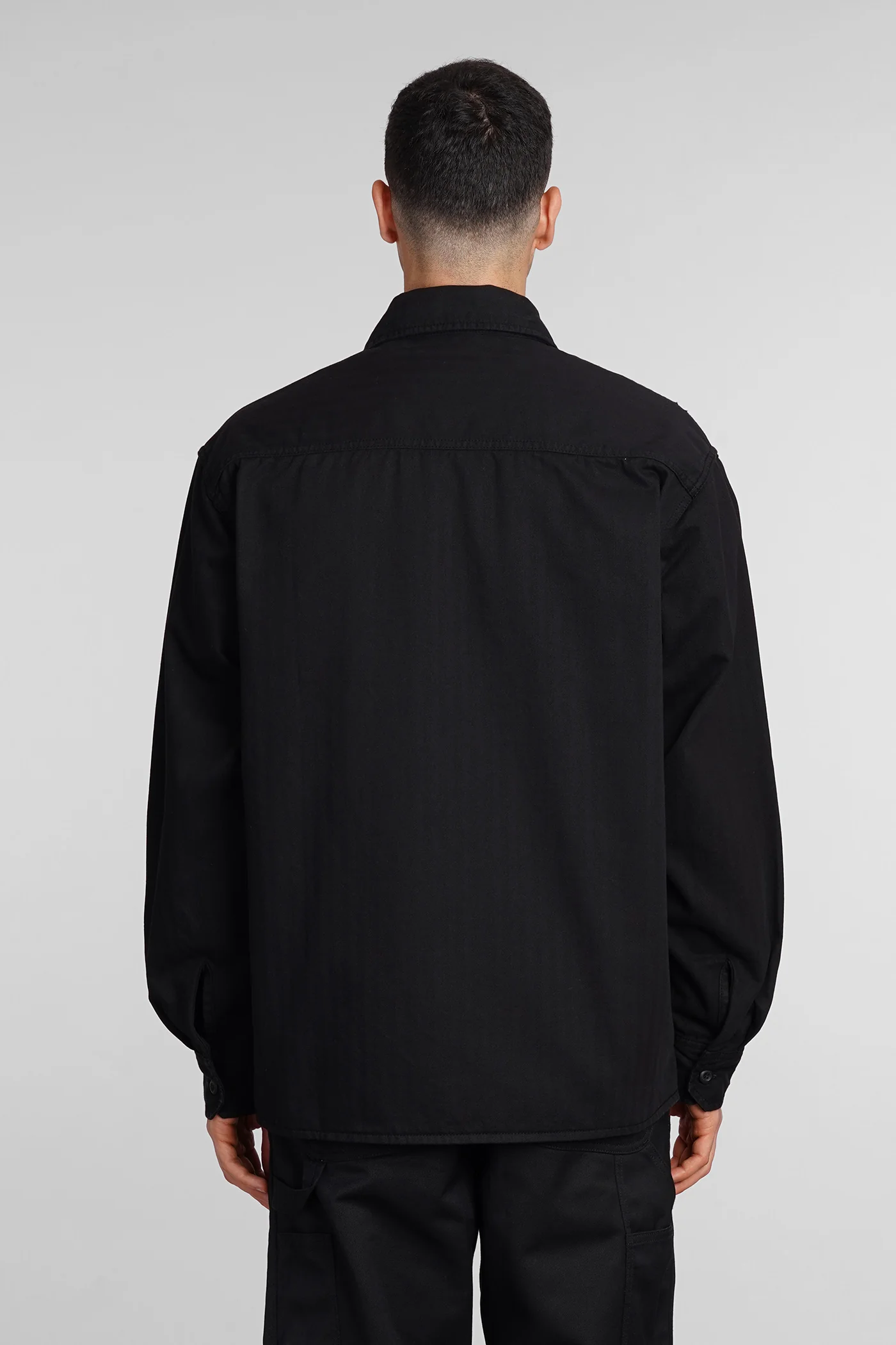 Casual jacket in black cotton - Image 3